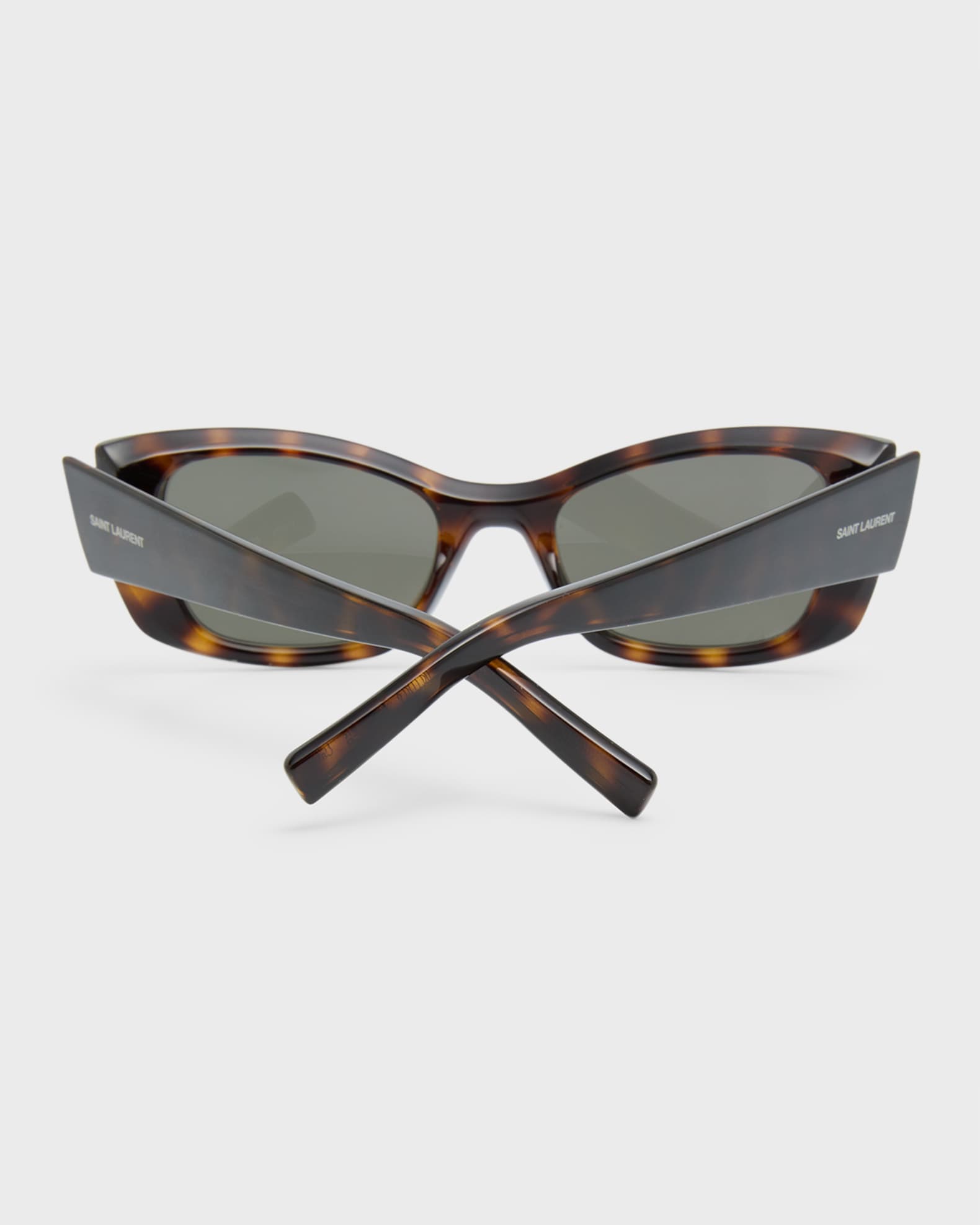 Saint Laurent Logo Injection Plastic CatEye Sunglasses Neiman Marcus