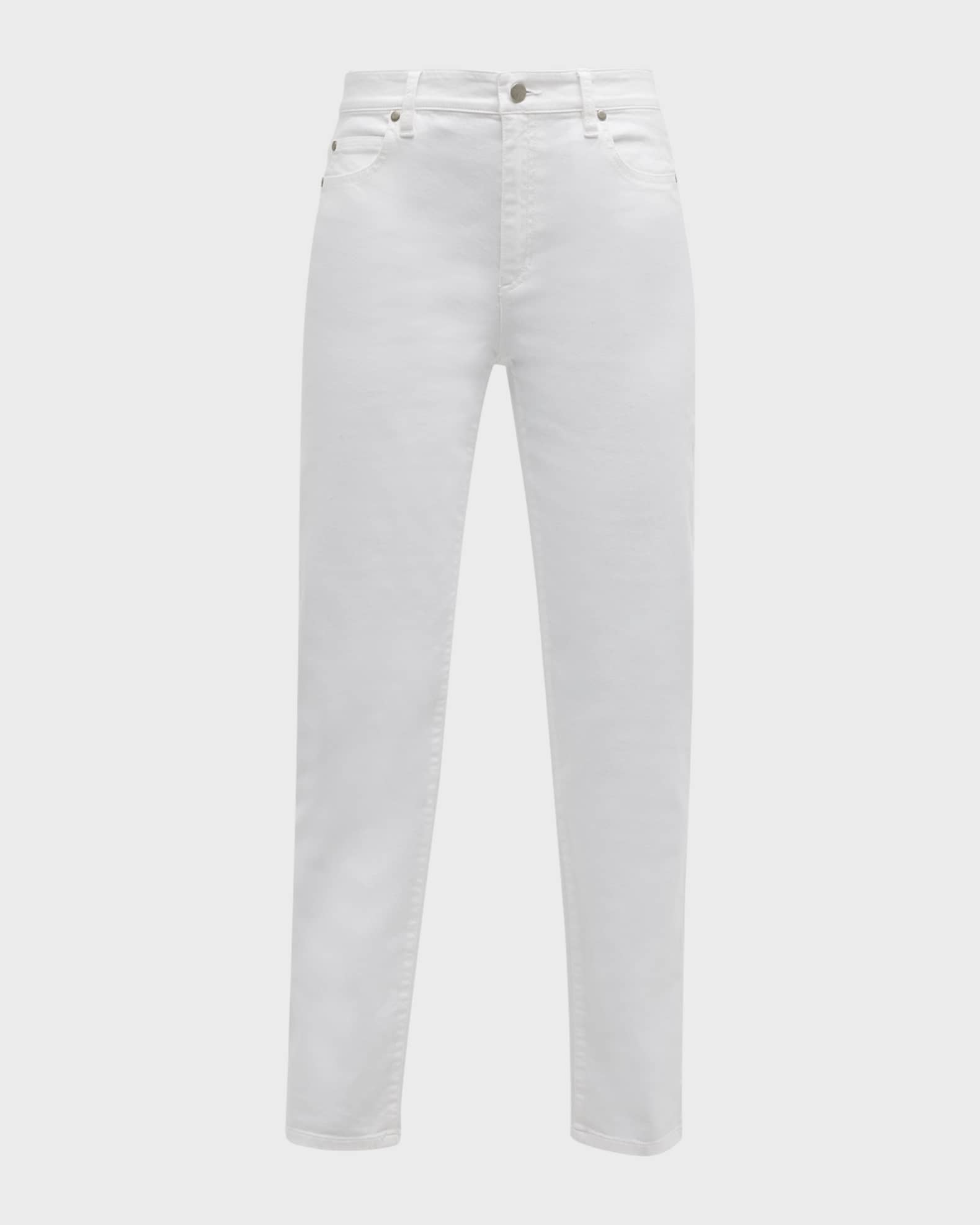 Eileen Fisher High-Rise Straight-Leg Stretch Denim Pants