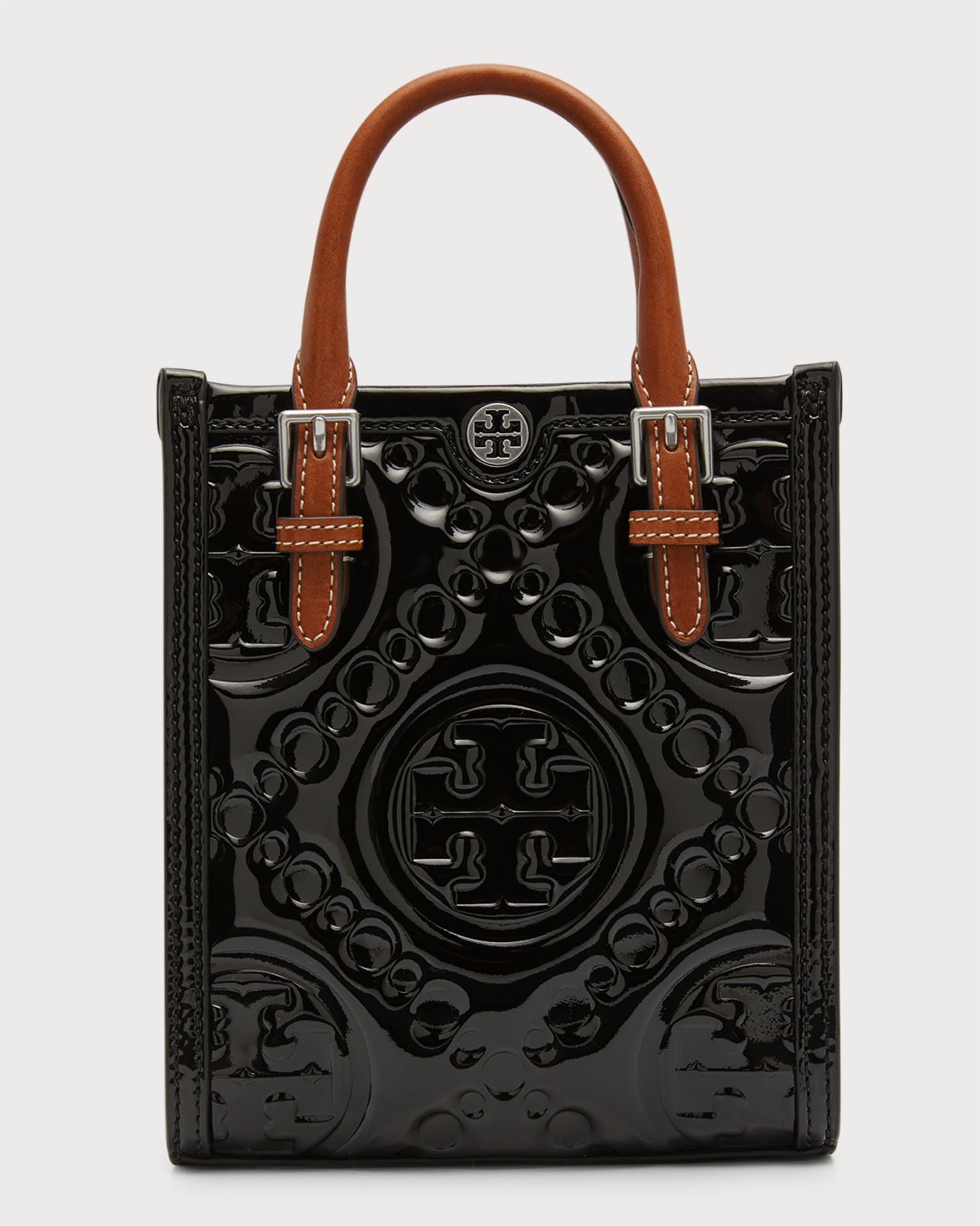 Tory Burch Mini T Monogram Puff Patent TopHandle Bag Neiman Marcus