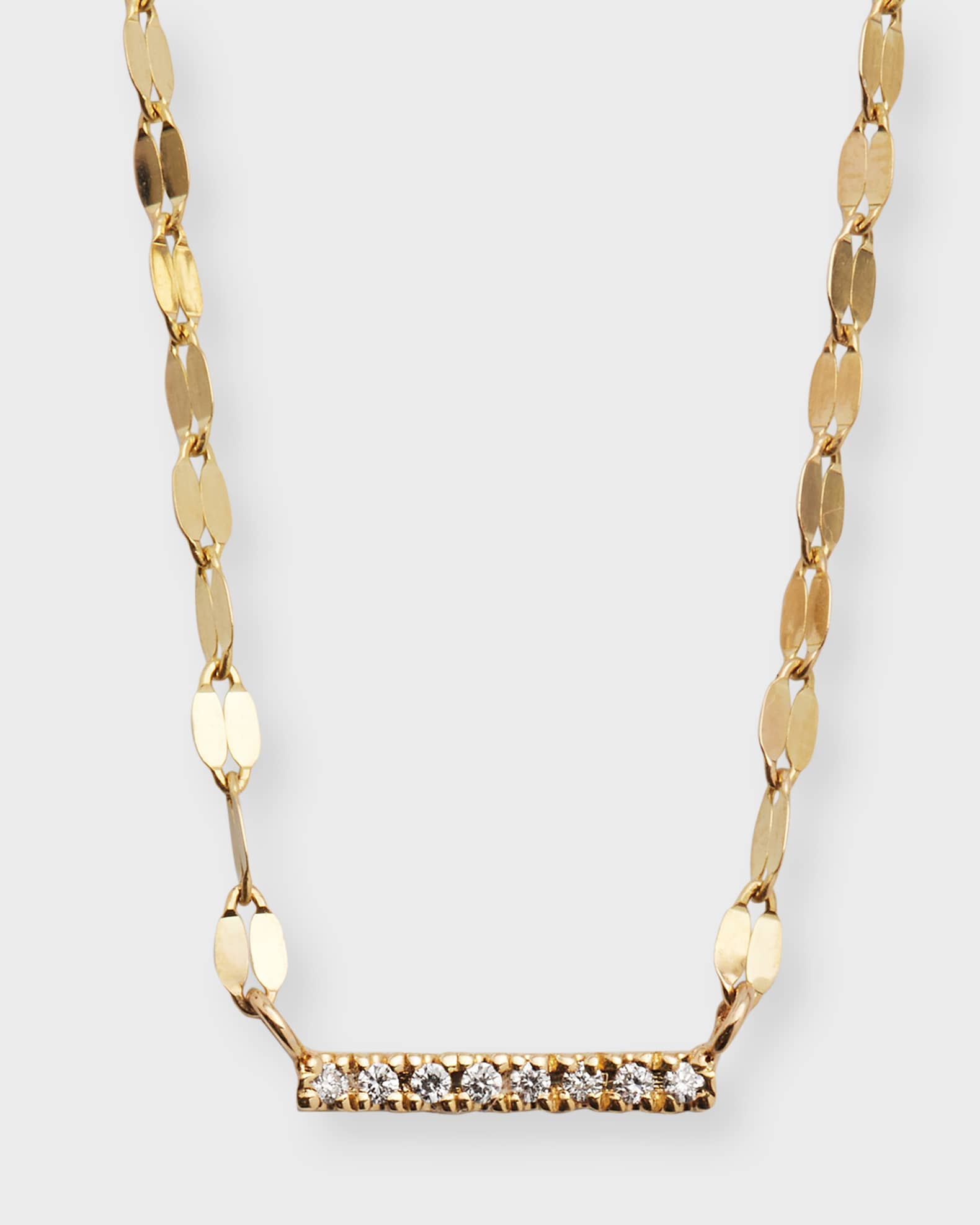 Flawless Mini Diamond Bar Pendant Necklace 0