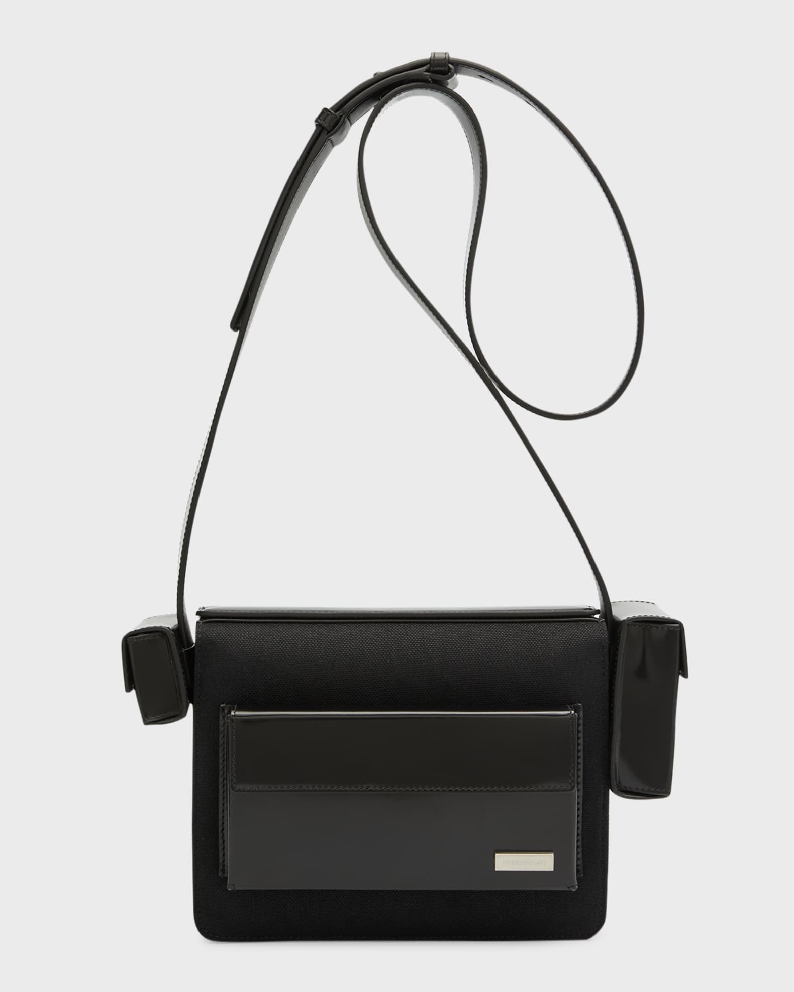 Ferragamo Men's MultiPocket Leather Crossbody Bag Neiman Marcus