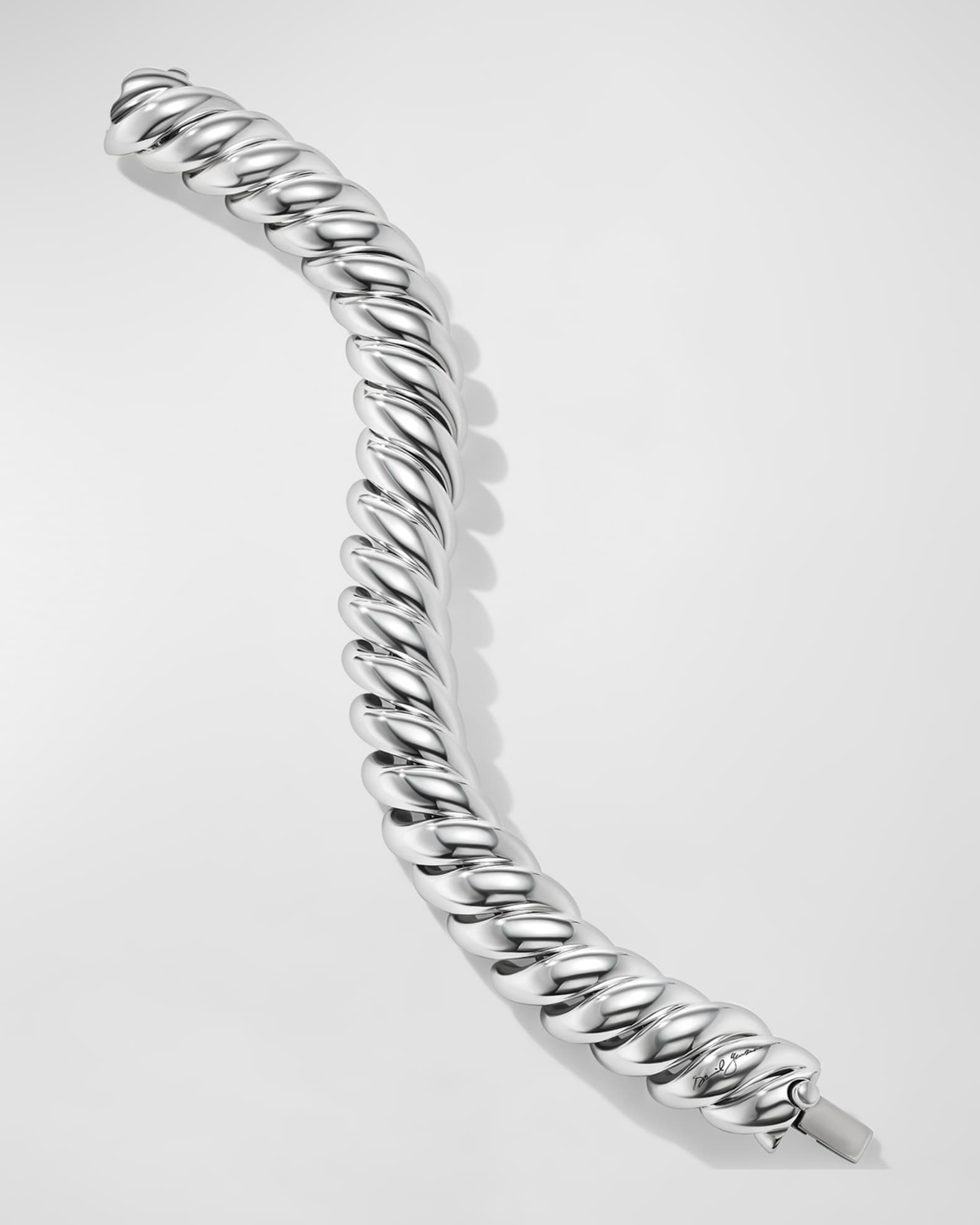 Sculpted Cable Bracelet in Silver, 14mm 1