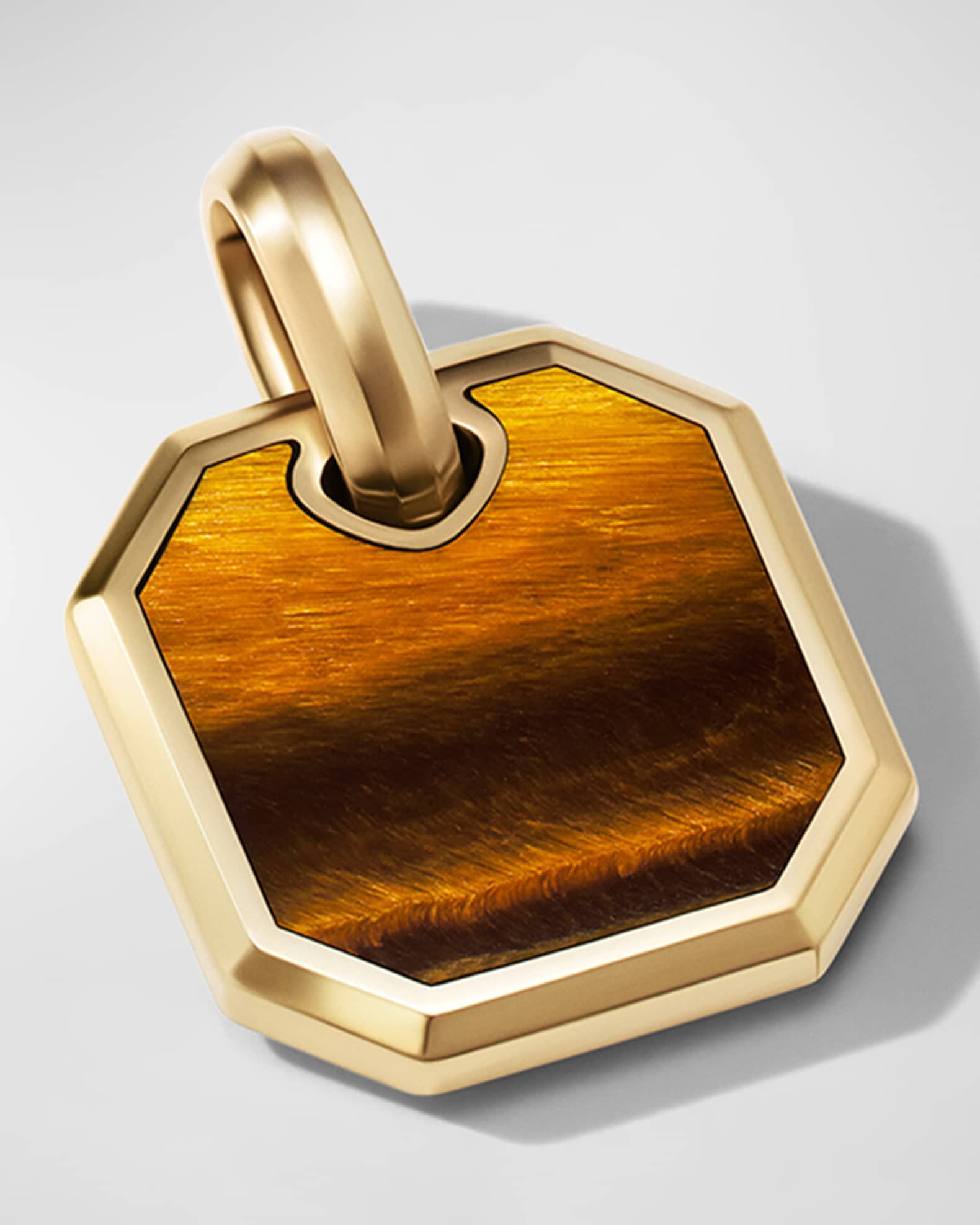 Men's Roman Pendant with Gemstone in 18K Gold, 15mm 1