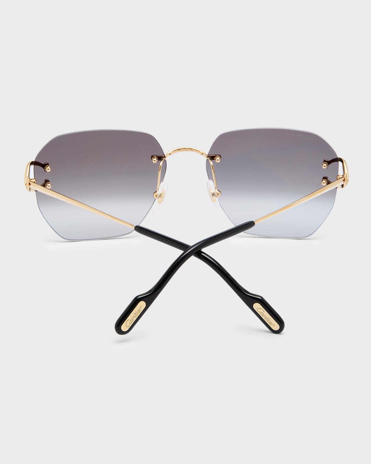 Cartier Rimless Square Metal Sunglasses | Neiman Marcus