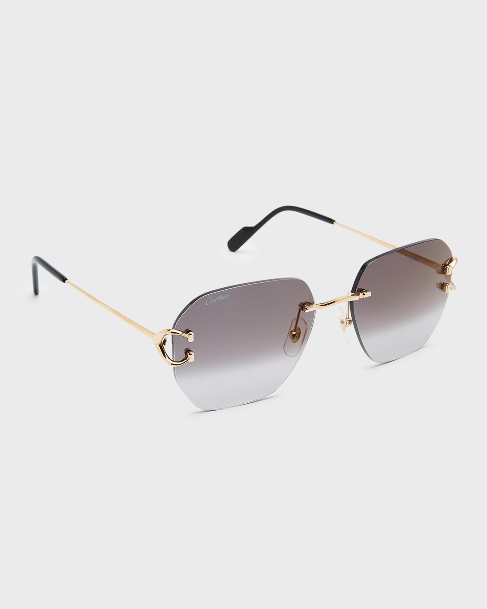 Cartier Rimless Square Metal Sunglasses | Neiman Marcus