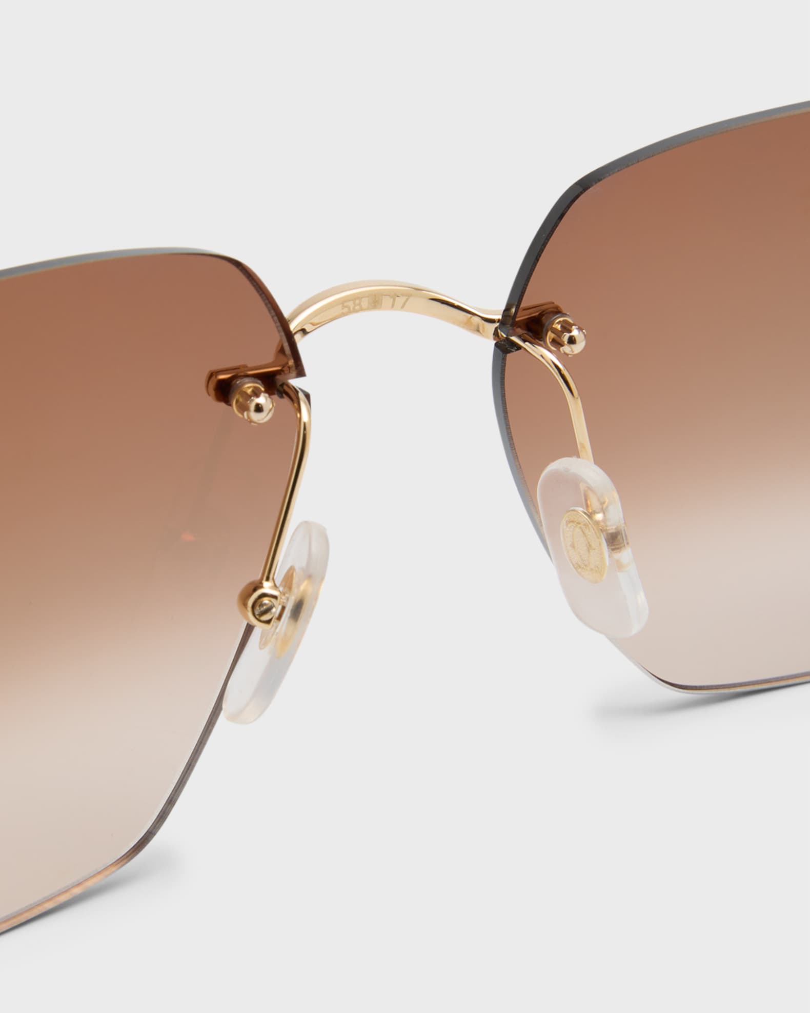 Cartier Rimless Square Metal Sunglasses | Neiman Marcus