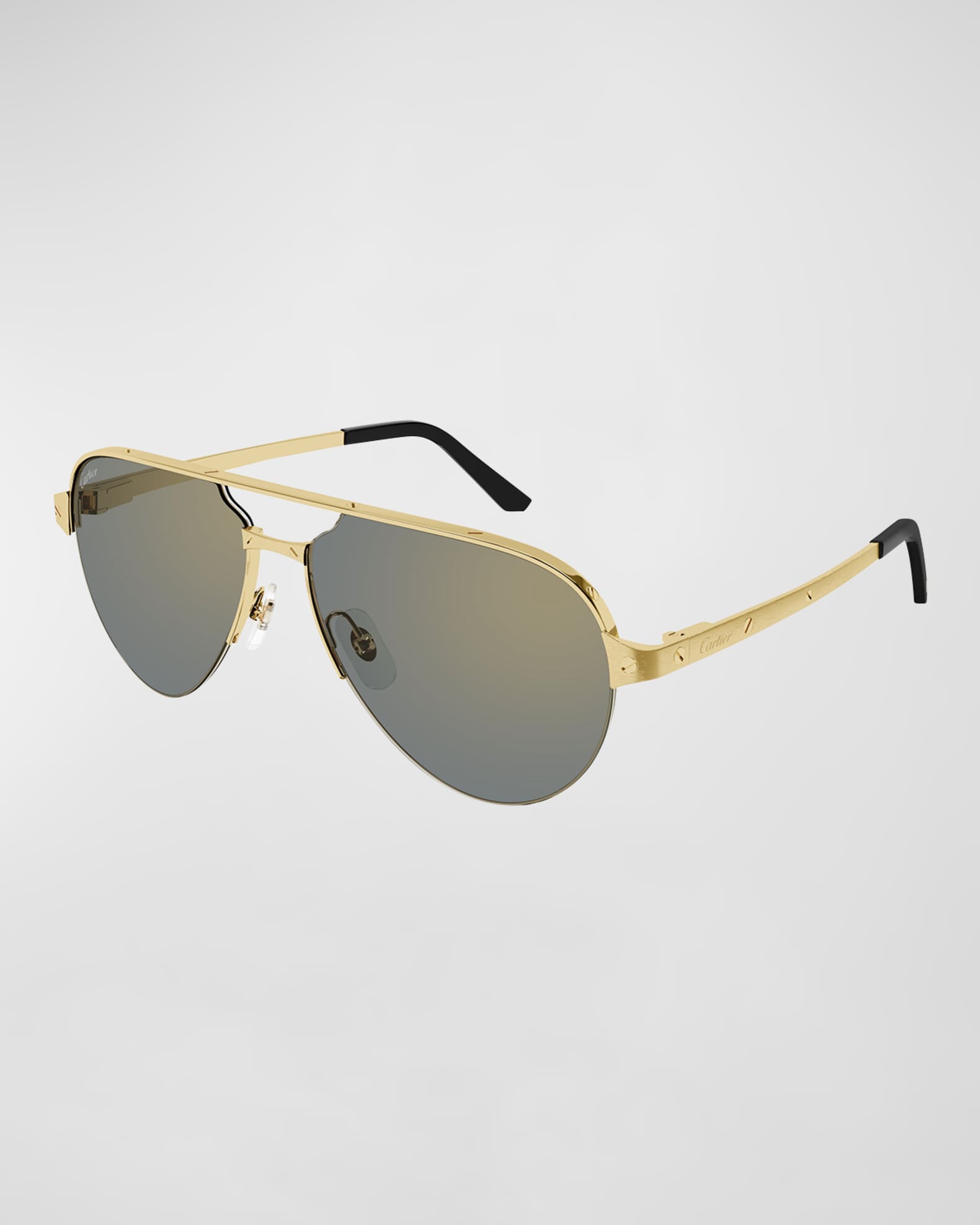 Half rim aviator sunglasses discount