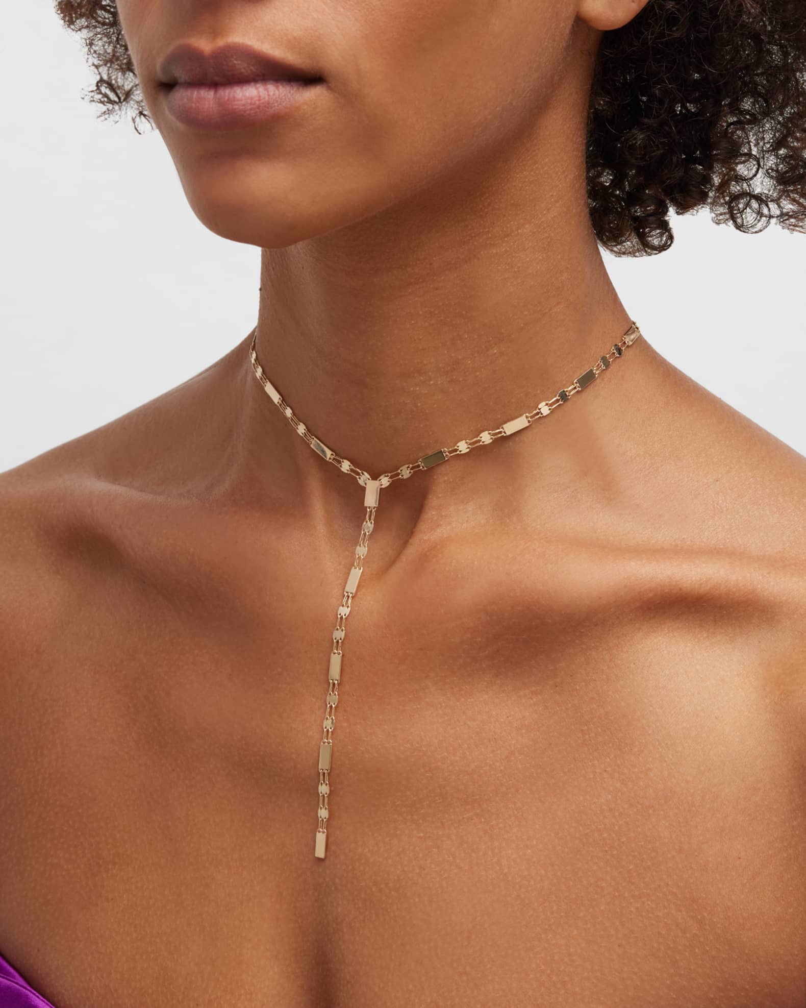 LANA St Barts 14k SingleStrand Lariat Necklace Neiman Marcus