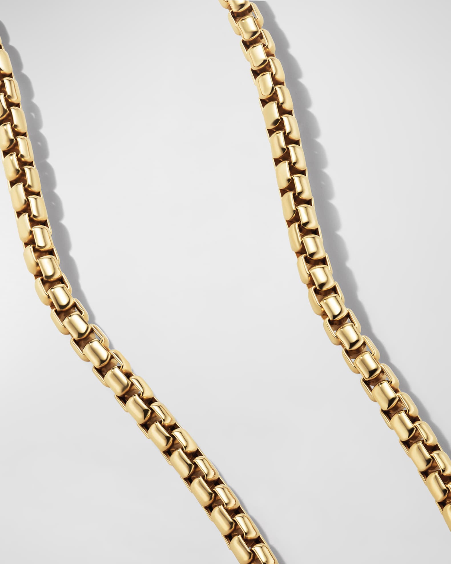 Men's Box Chain Necklaces in 18K Yellow Gold, 5mm Neiman Marcus