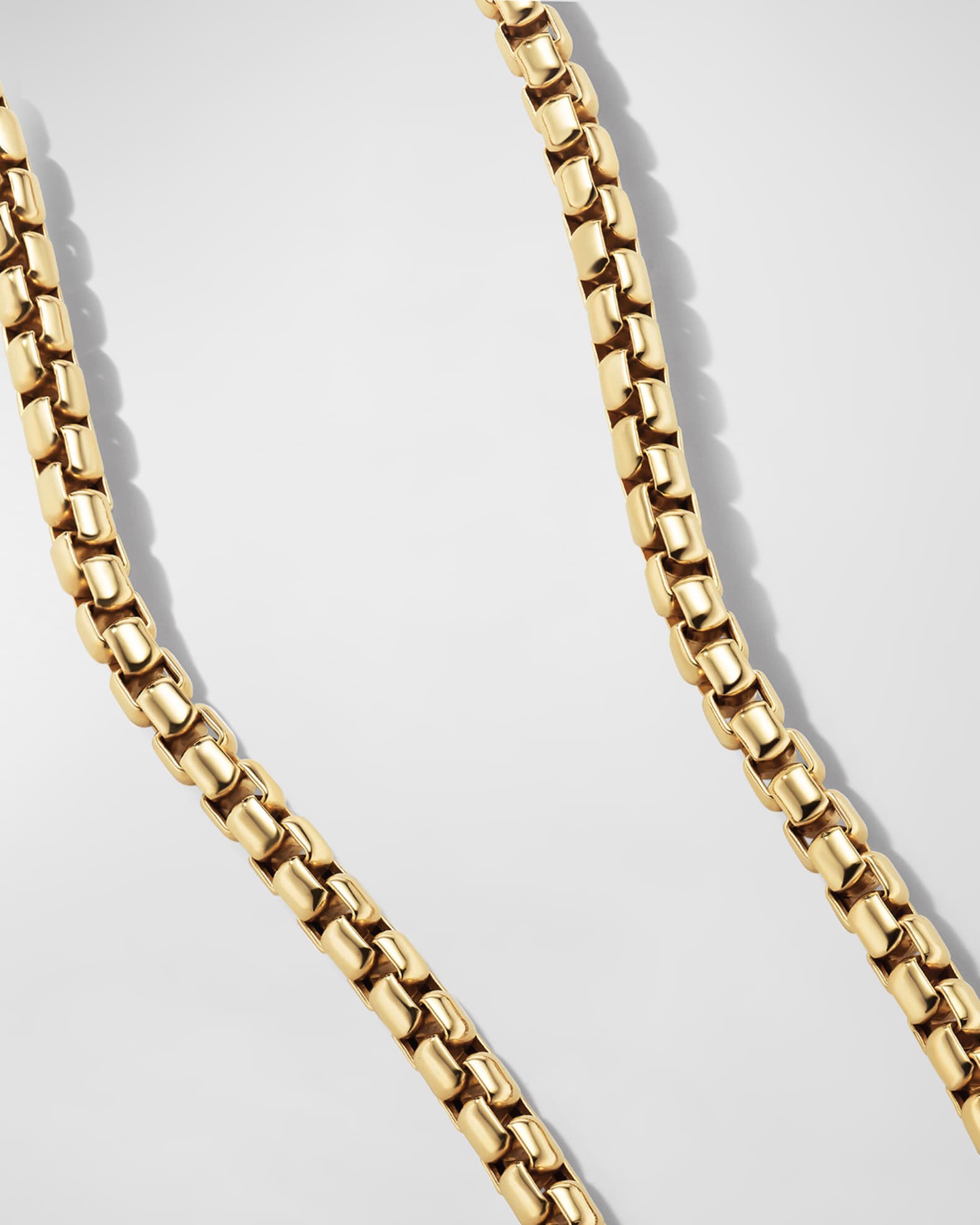David Yurman Men's Box Chain Necklace in 18K Gold, 5mm, 22"L Neiman Marcus