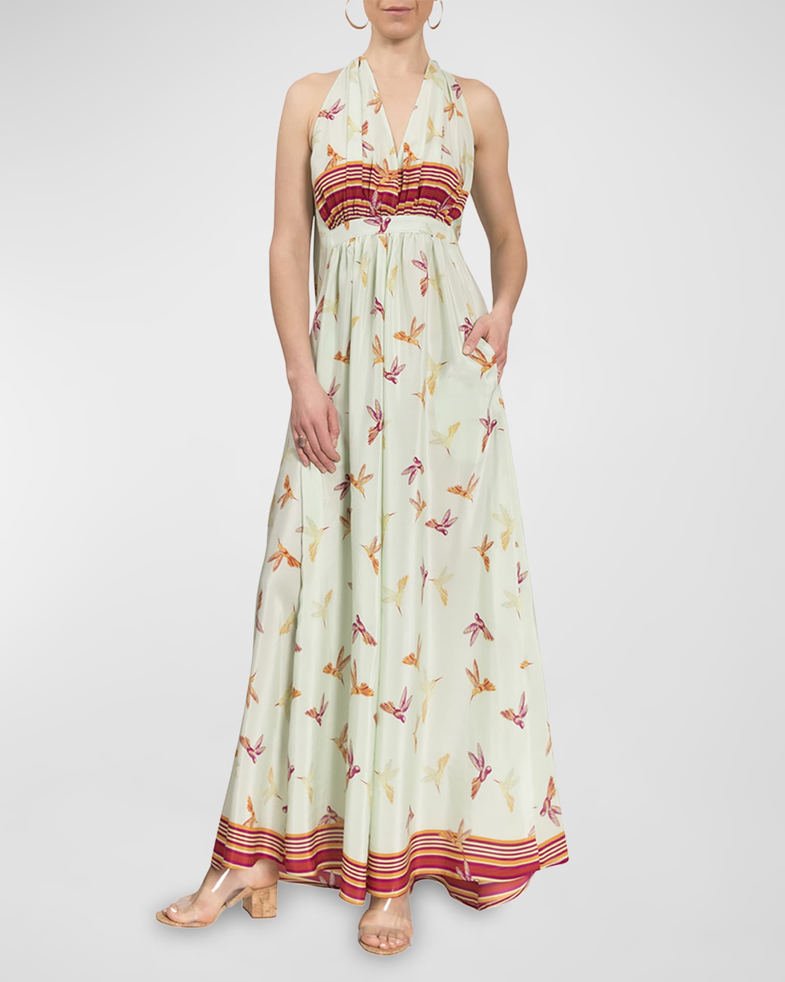 Everyday Ritual Helene VNeck Caftan Maxi Dress Neiman Marcus