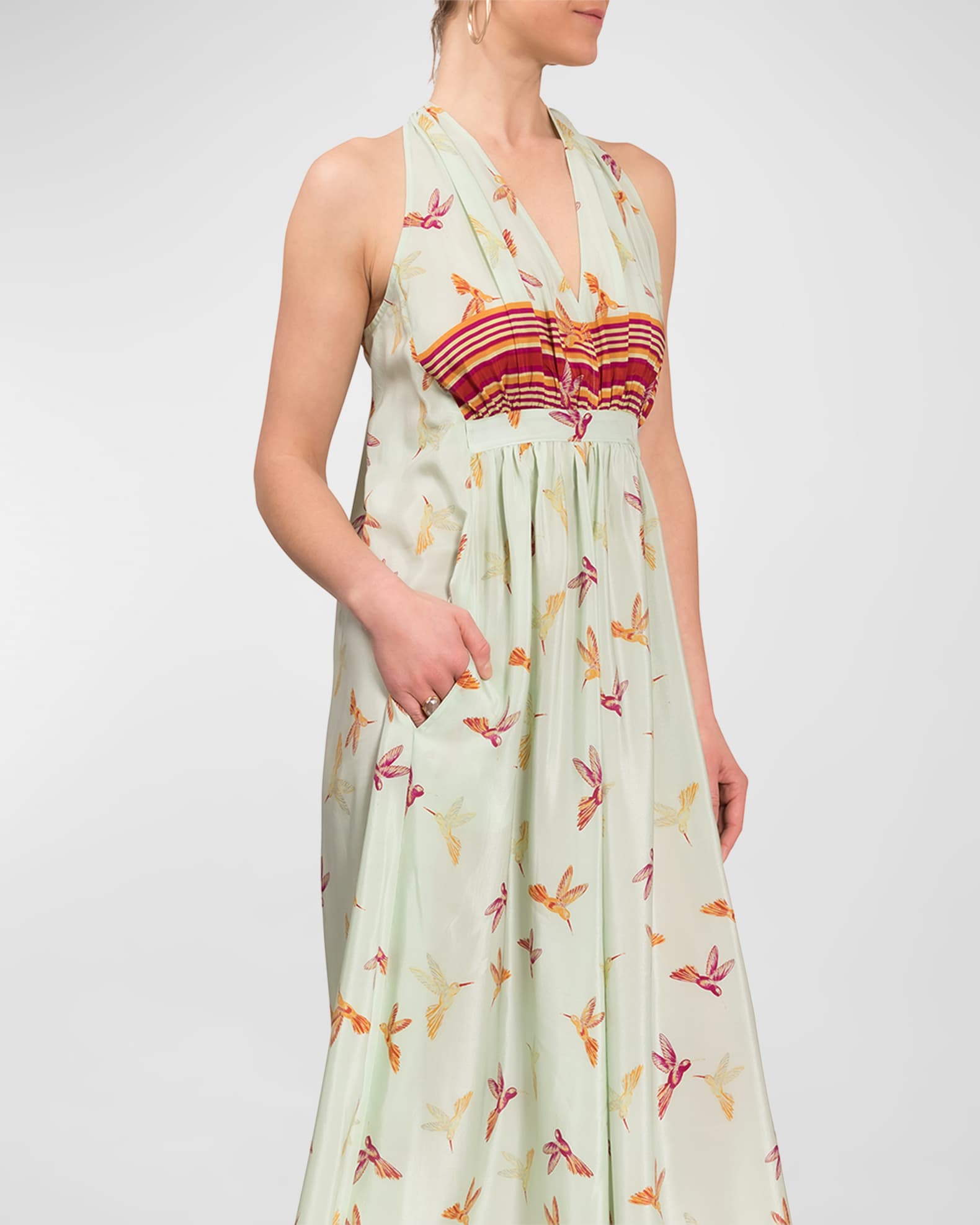 Everyday Ritual Helene VNeck Caftan Maxi Dress Neiman Marcus