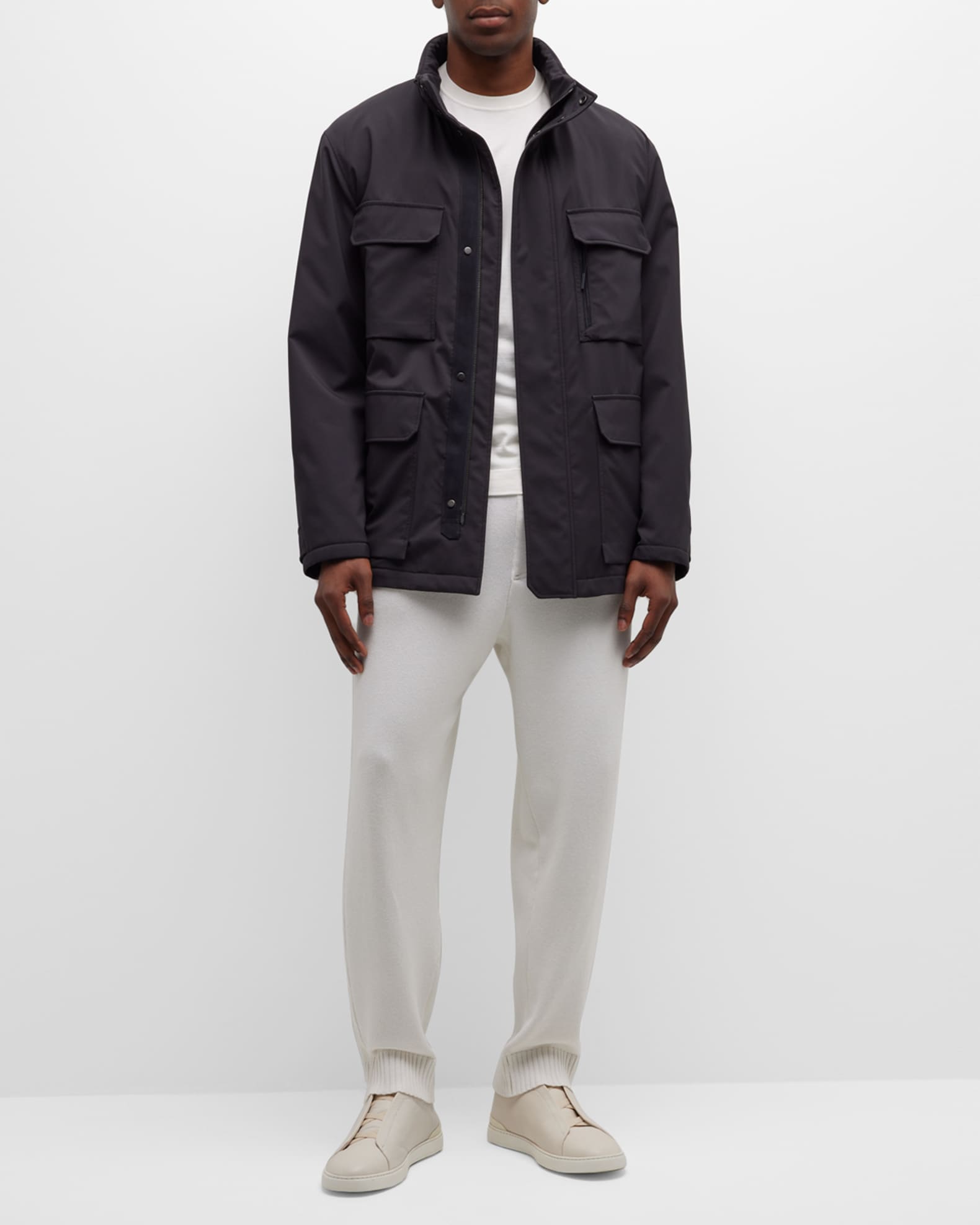 ZEGNA Men's StandCollar Field Jacket Neiman Marcus