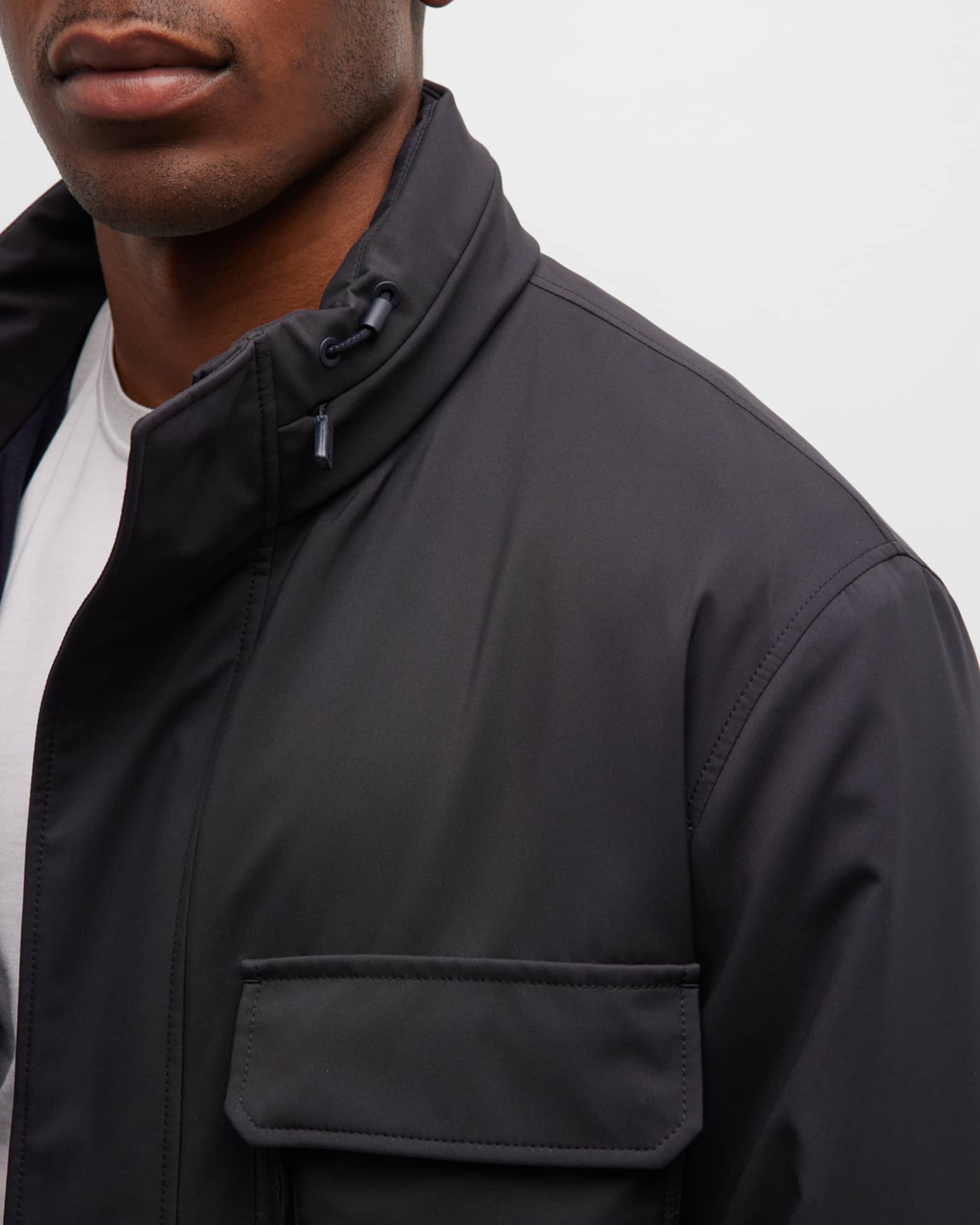 ZEGNA Men's Stand-Collar Field Jacket | Neiman Marcus