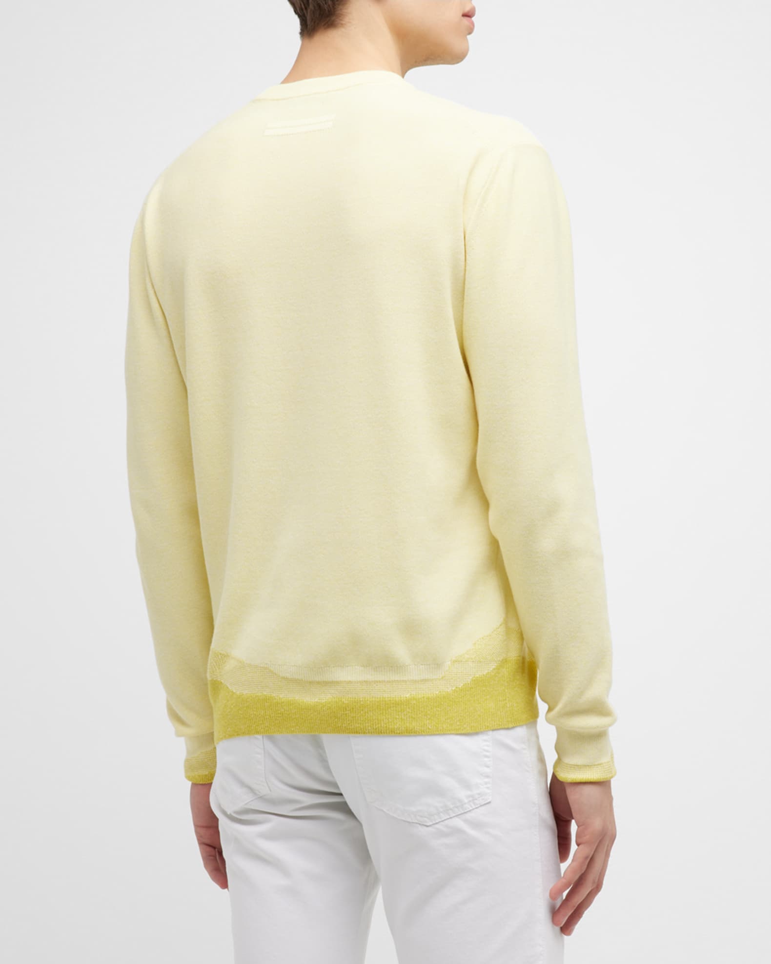 ZEGNA Men's CottonCashmere Gradient Crewneck Sweater Neiman Marcus