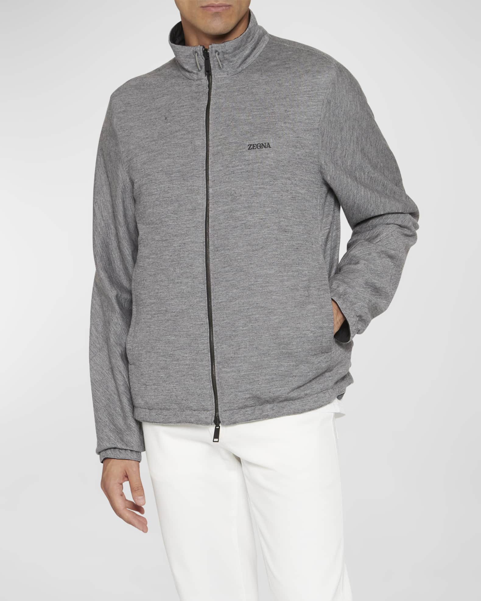 USA AND FLAG REVERSIBLE MOCK NECK SWEATSHIRT