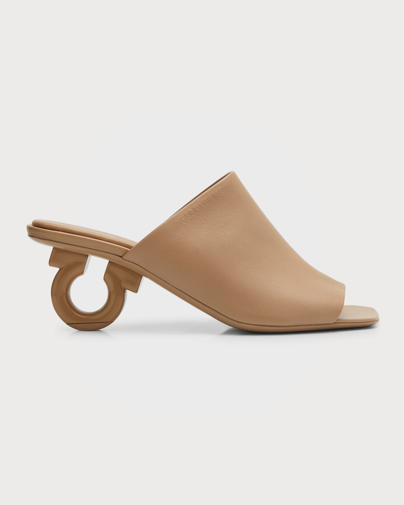 Ferragamo Astro Leather Gancino-Heel Sandals | Neiman Marcus