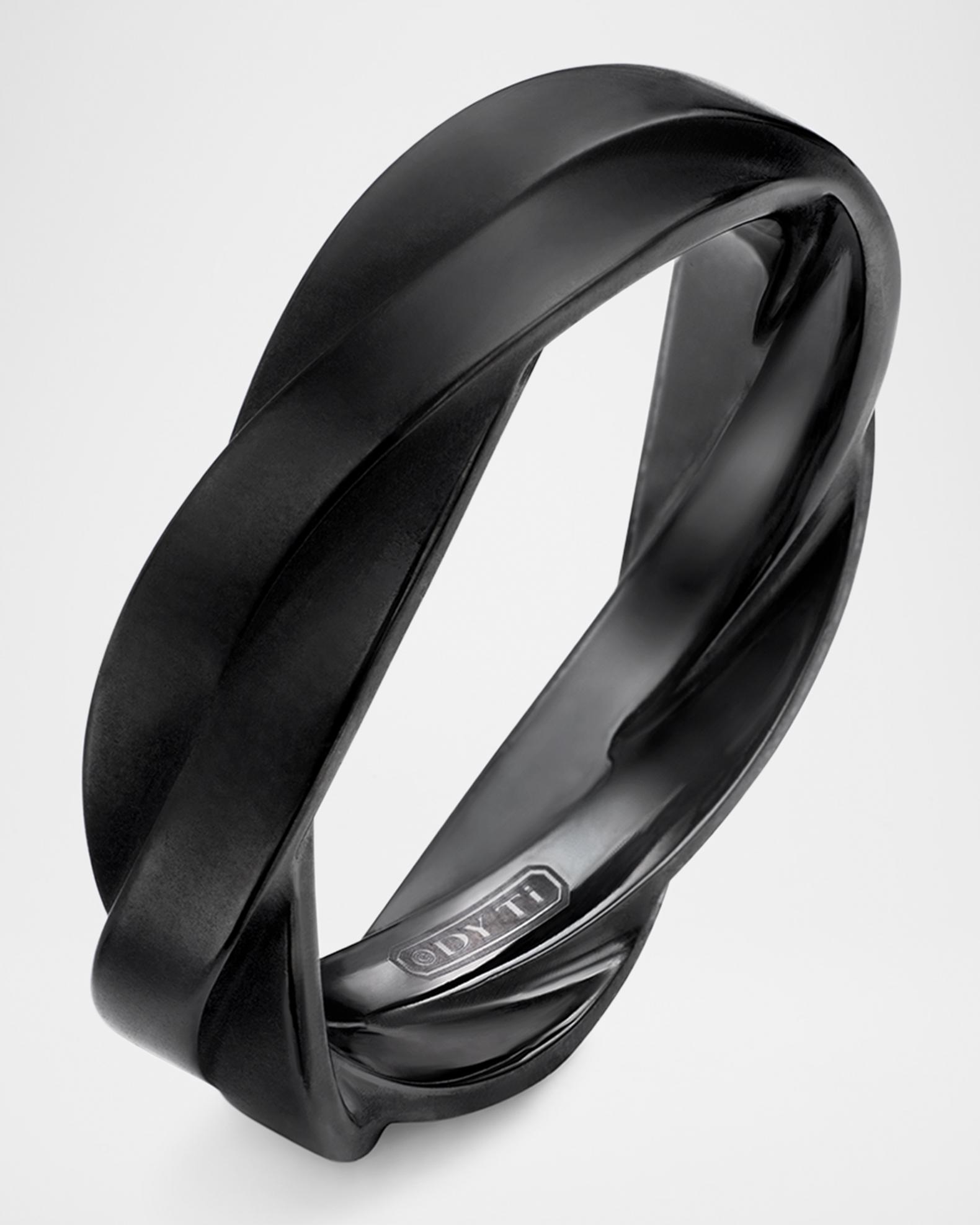 David Yurman Men's DY Helios Band Ring in Black Titanium, 6mm | Neiman ...