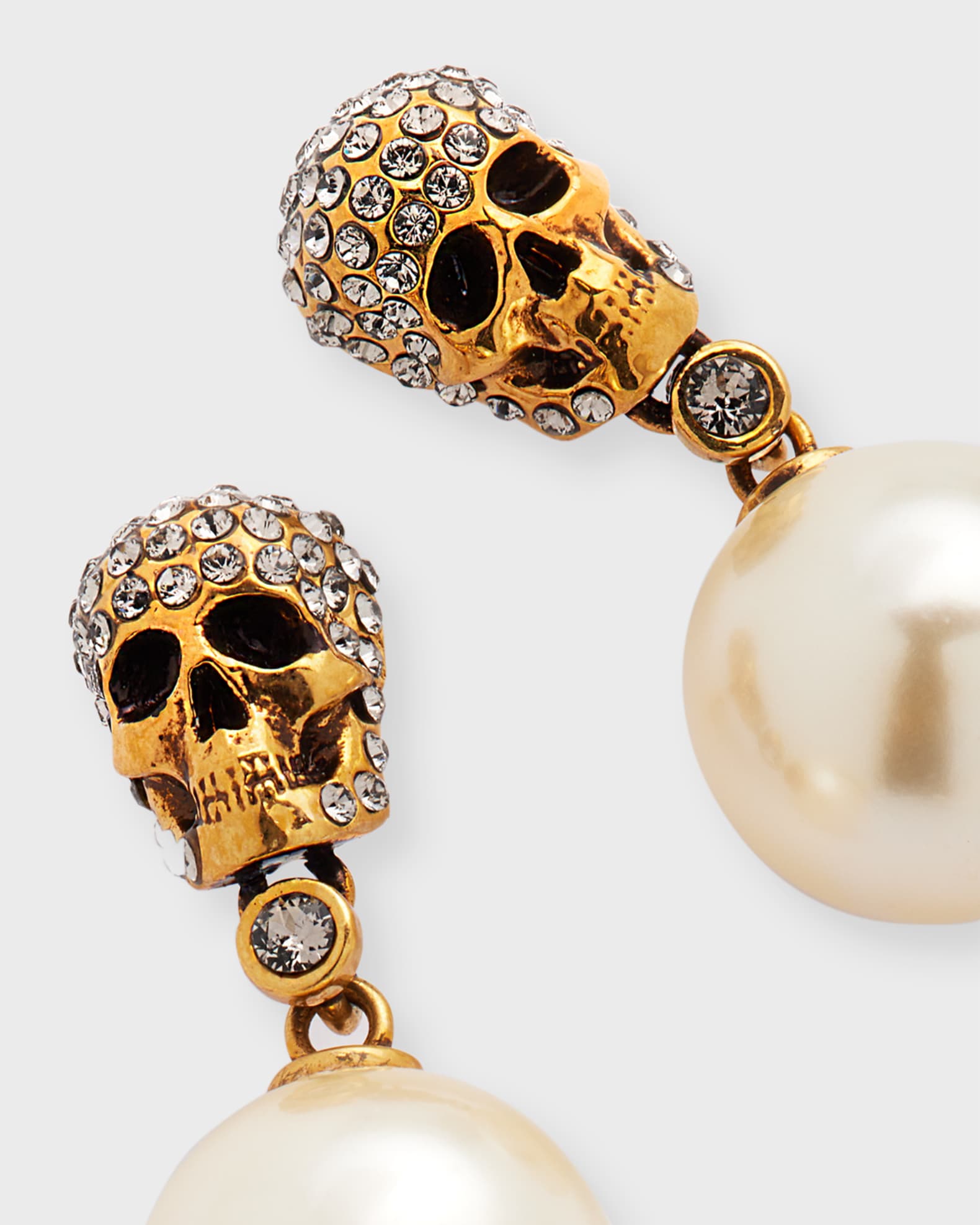 ★関税込★ McQUEEN クリスタル装飾スカル ピアス 1-05422.jpg