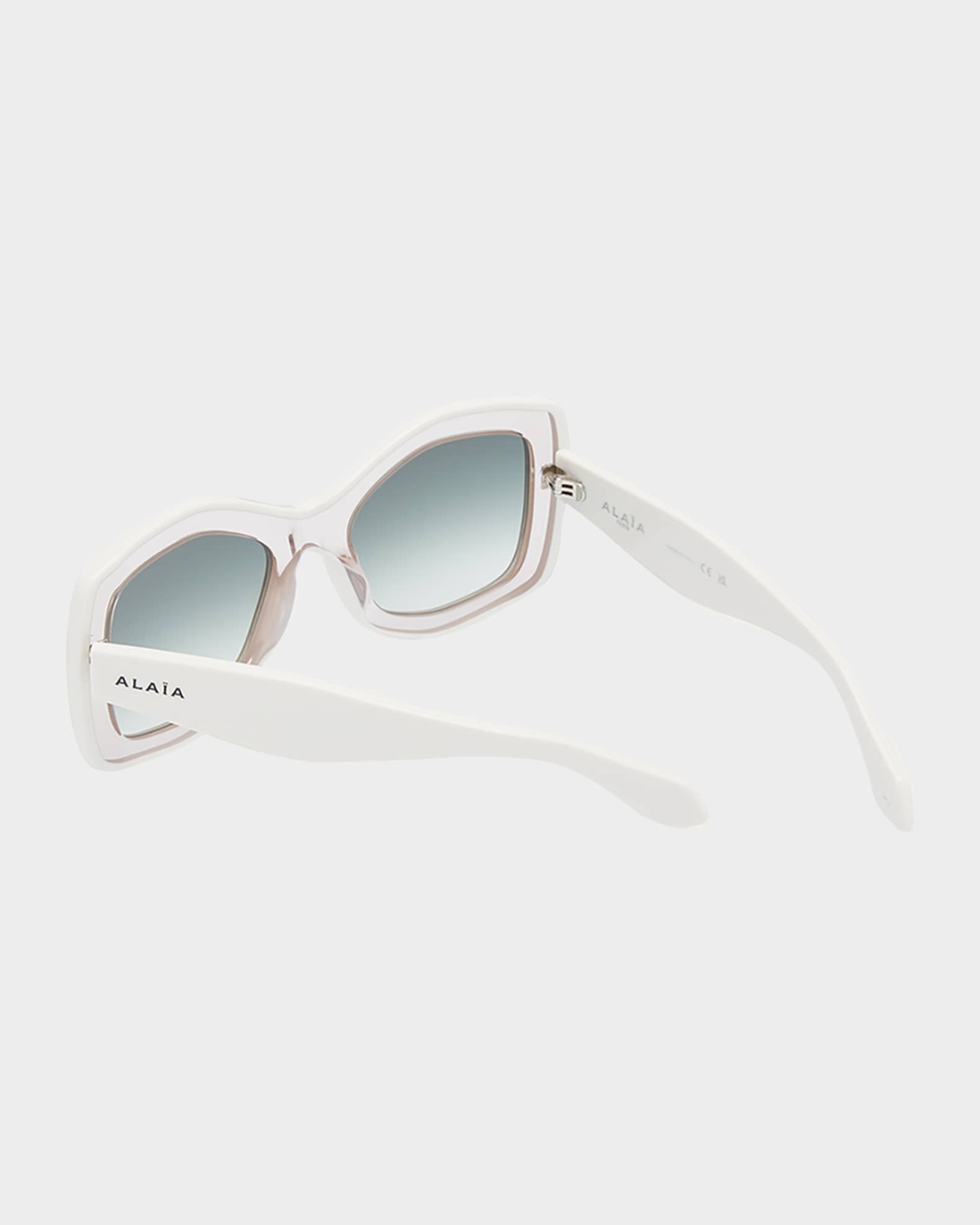 Two-Tone Acetate Butterfly Sunglasses  1