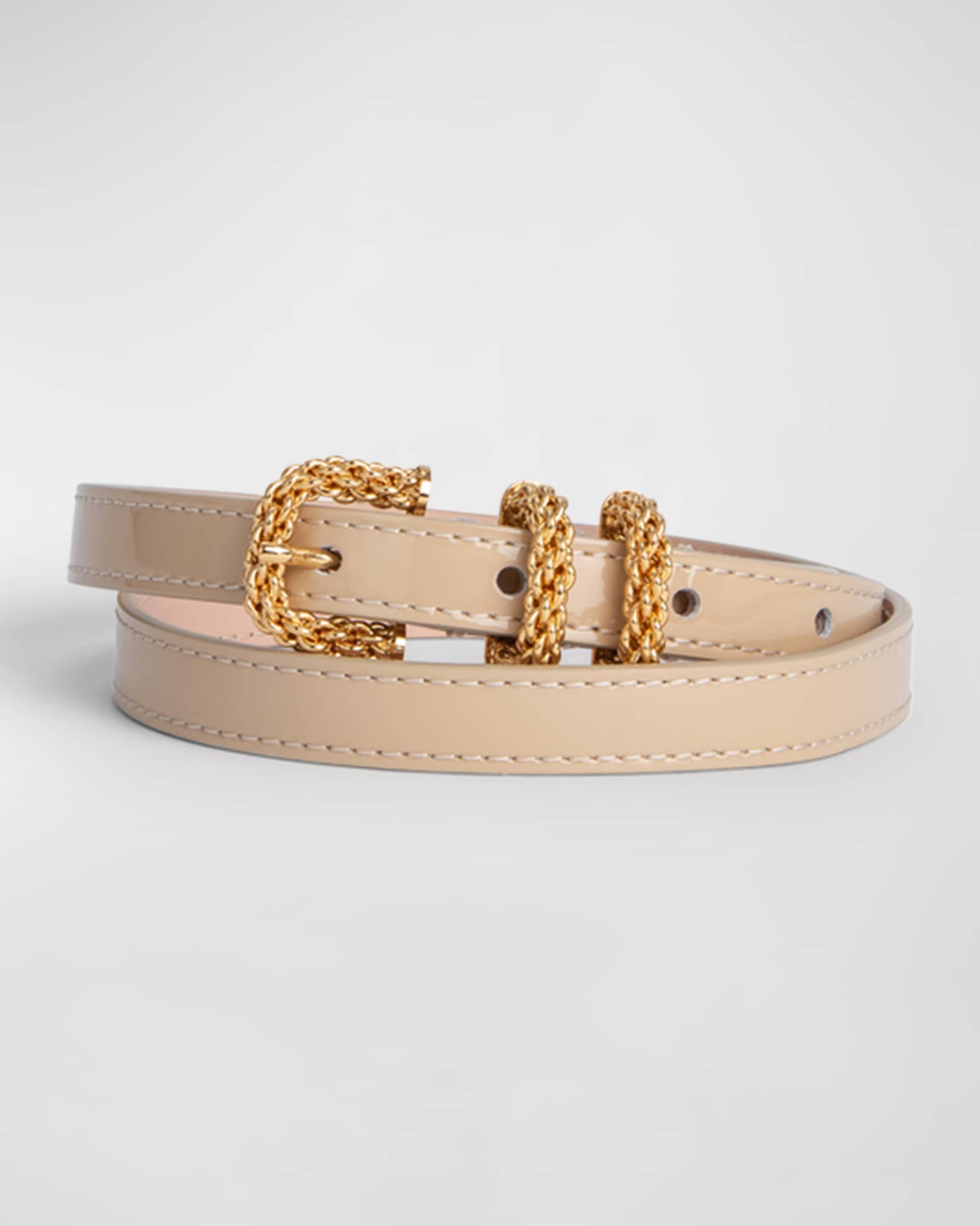 Kat Kraft Patent Leather Belt  0