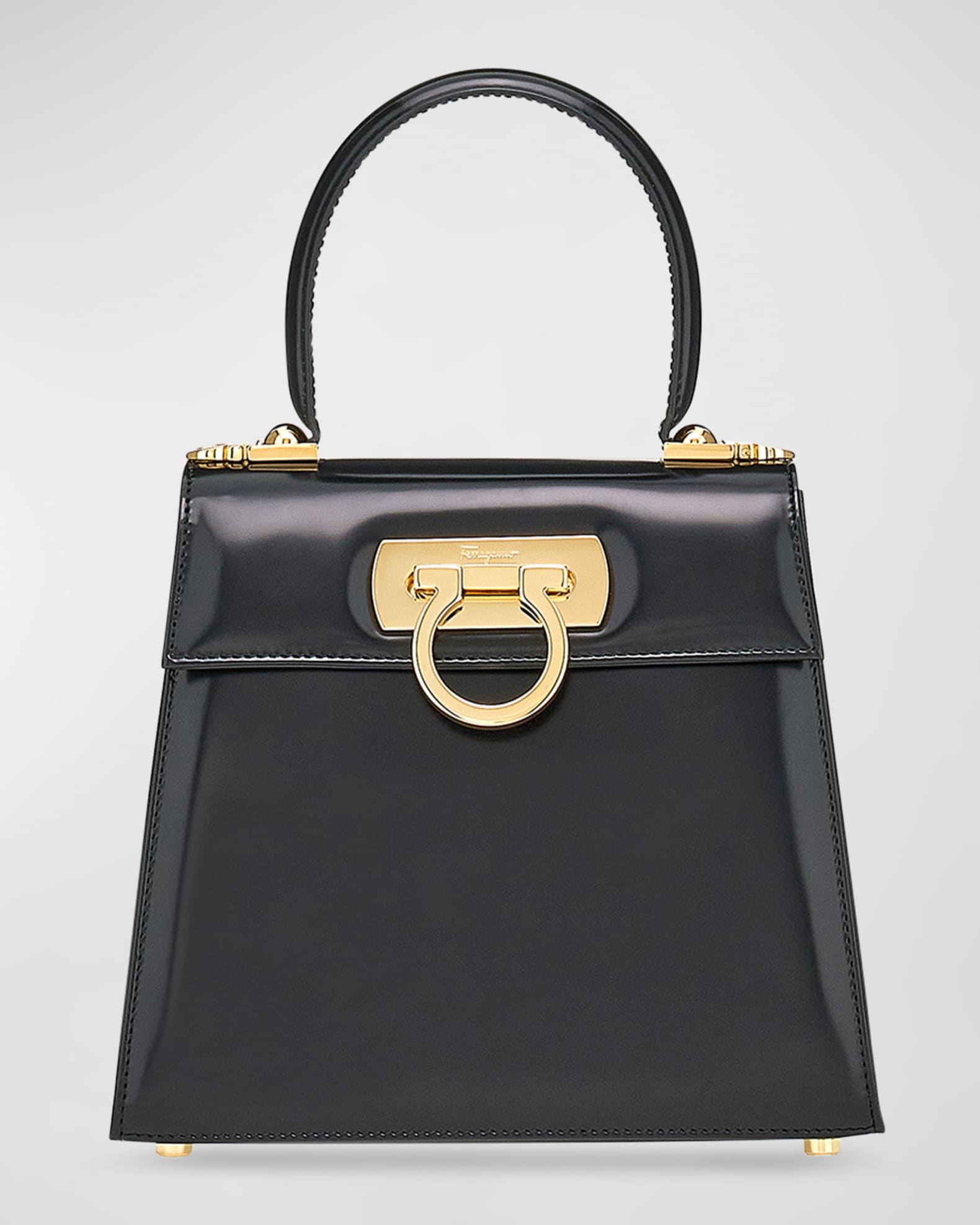 Ferragamo Iconic Gancini TopHandle Bag Neiman Marcus