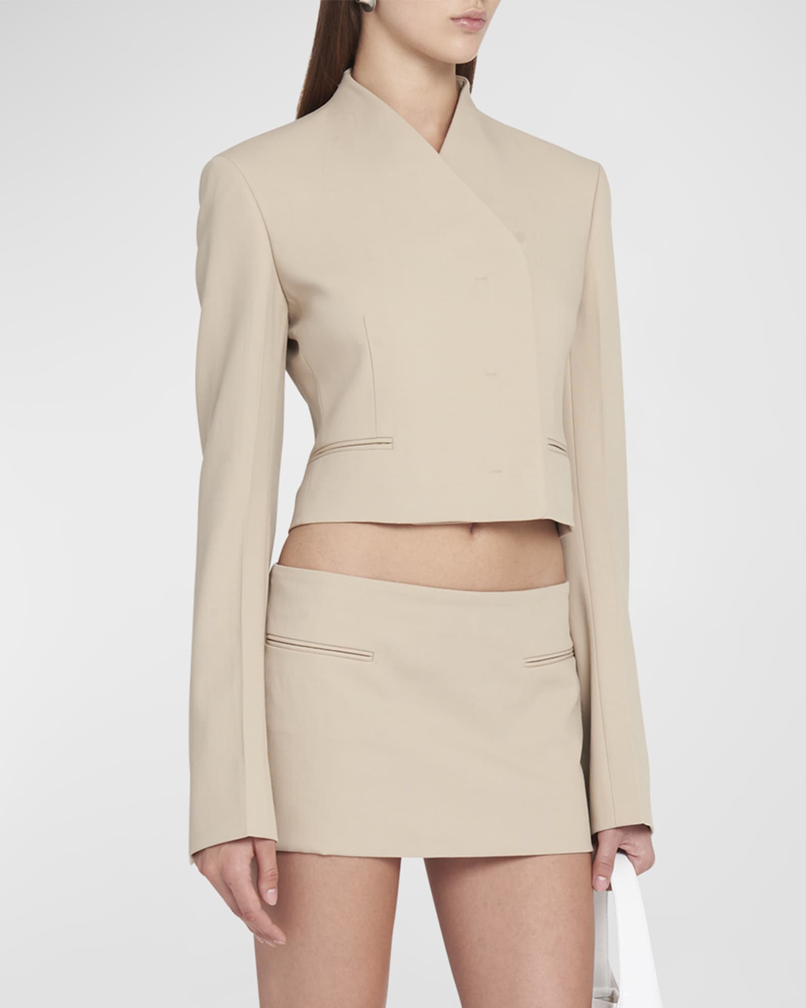 Slim-Fit Crop Blazer 0