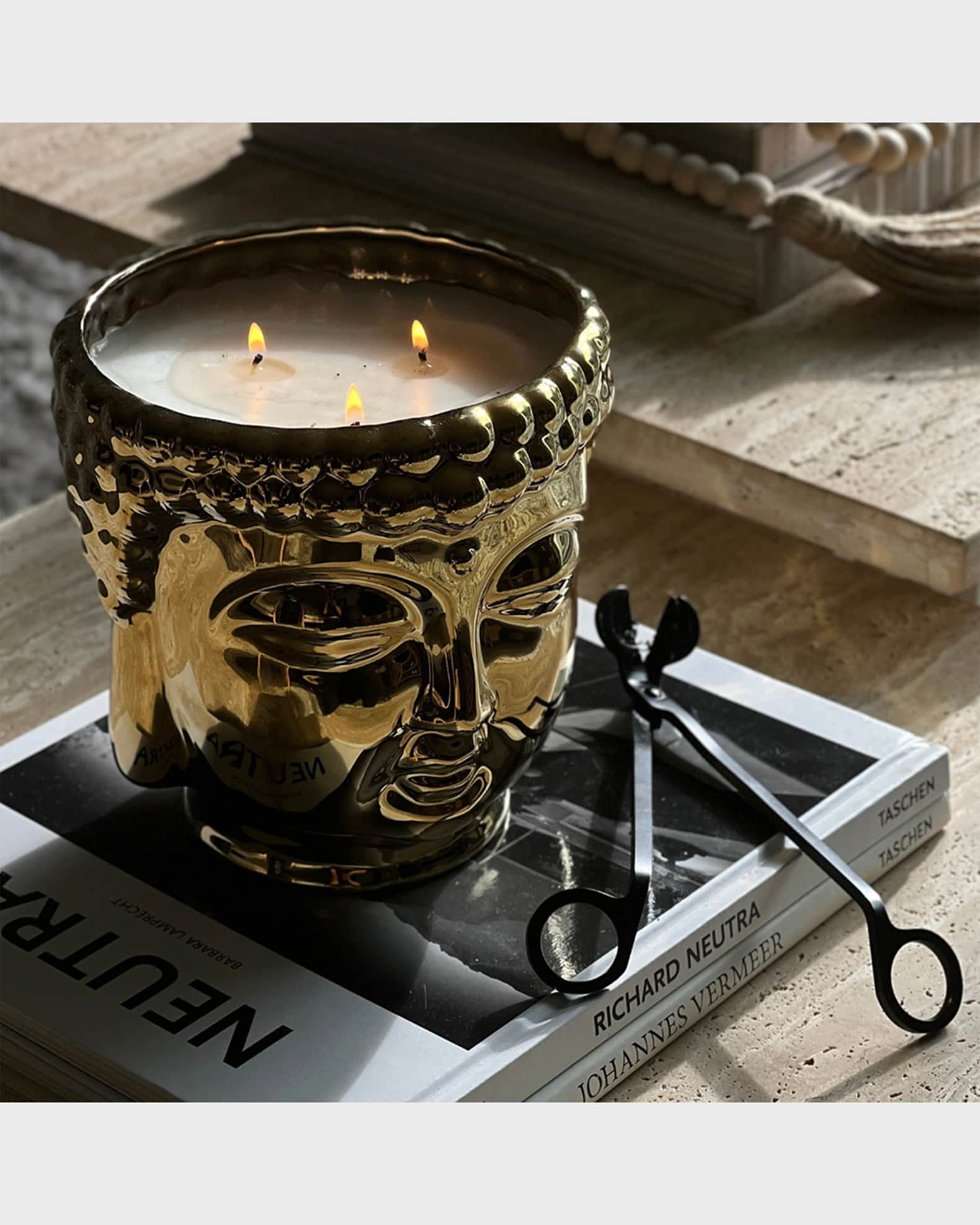 THOMPSON FERRIER Buddha キャンドル Silver Grande Buddha Candle – Thompson Ferrier