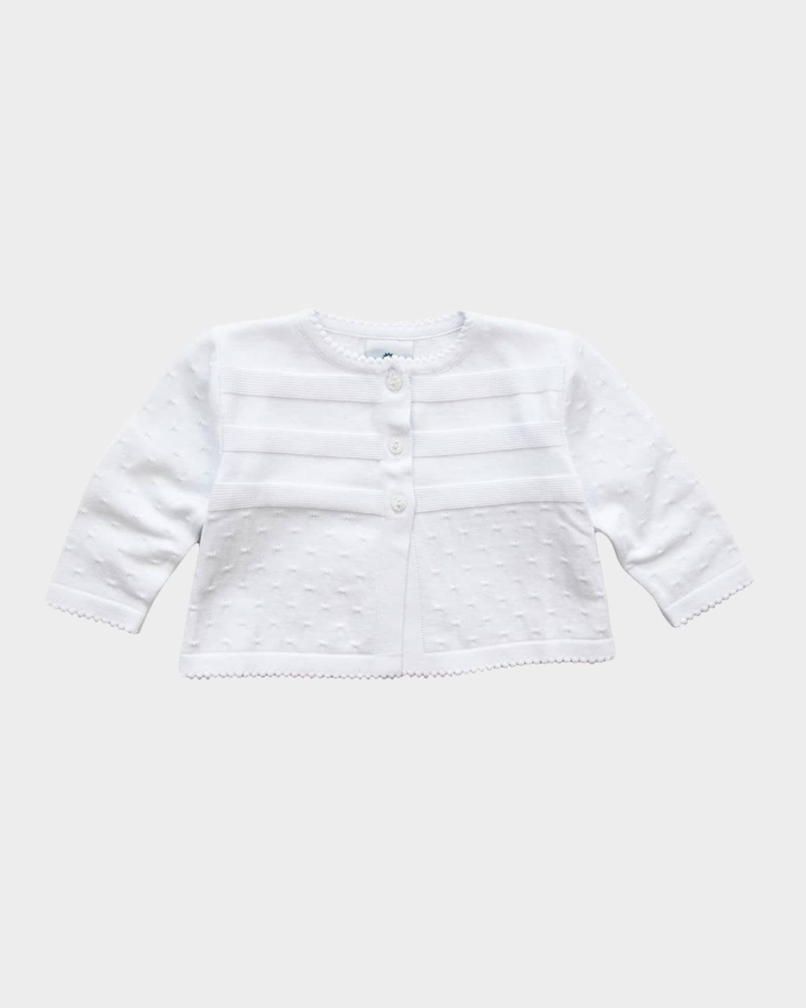 Girl's Textured Cardigan, Size 12M-6X 0