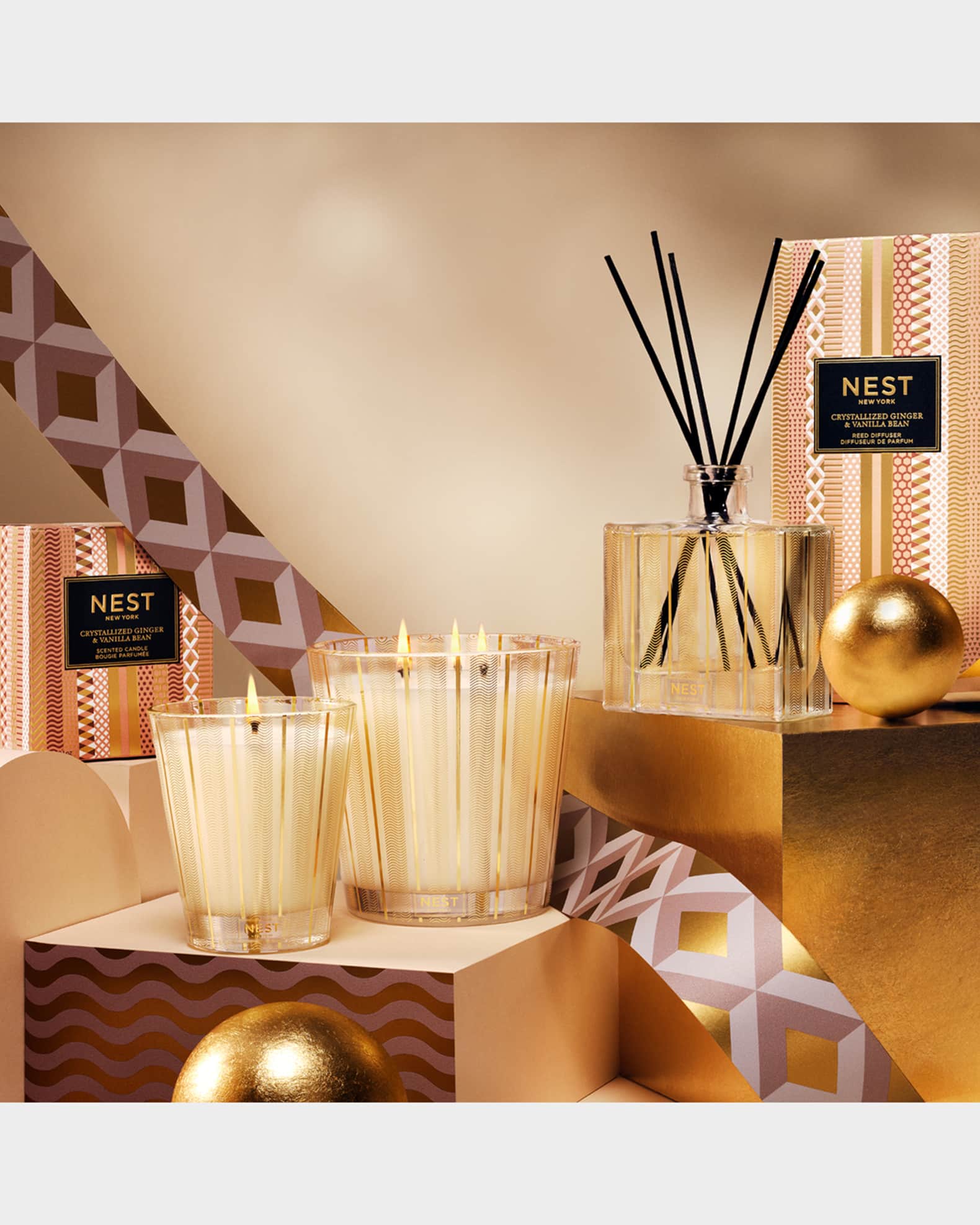 NEST New York Crystallized Ginger and Vanilla Bean Votive Candle, 70 g