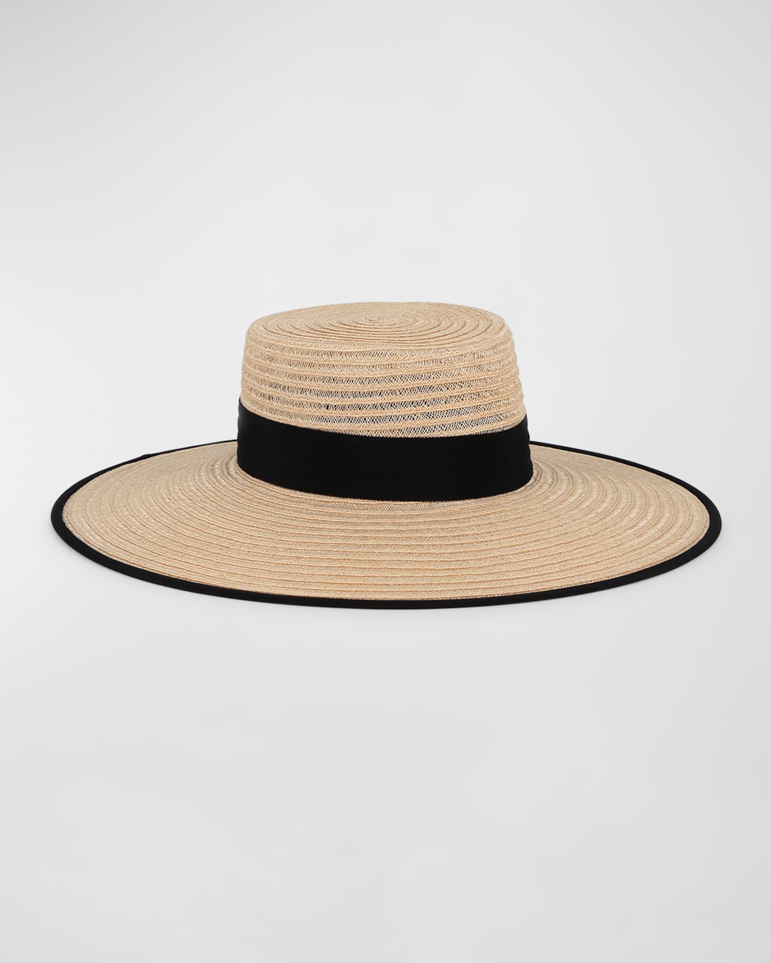 D'Estree Annie Wide Brim Straw Flat Top Hat