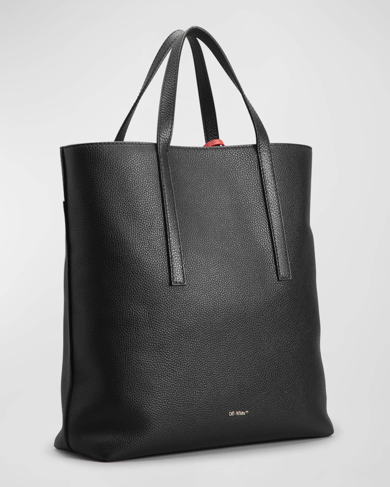 OffWhite Men's Binder Leather Tote Bag Neiman Marcus