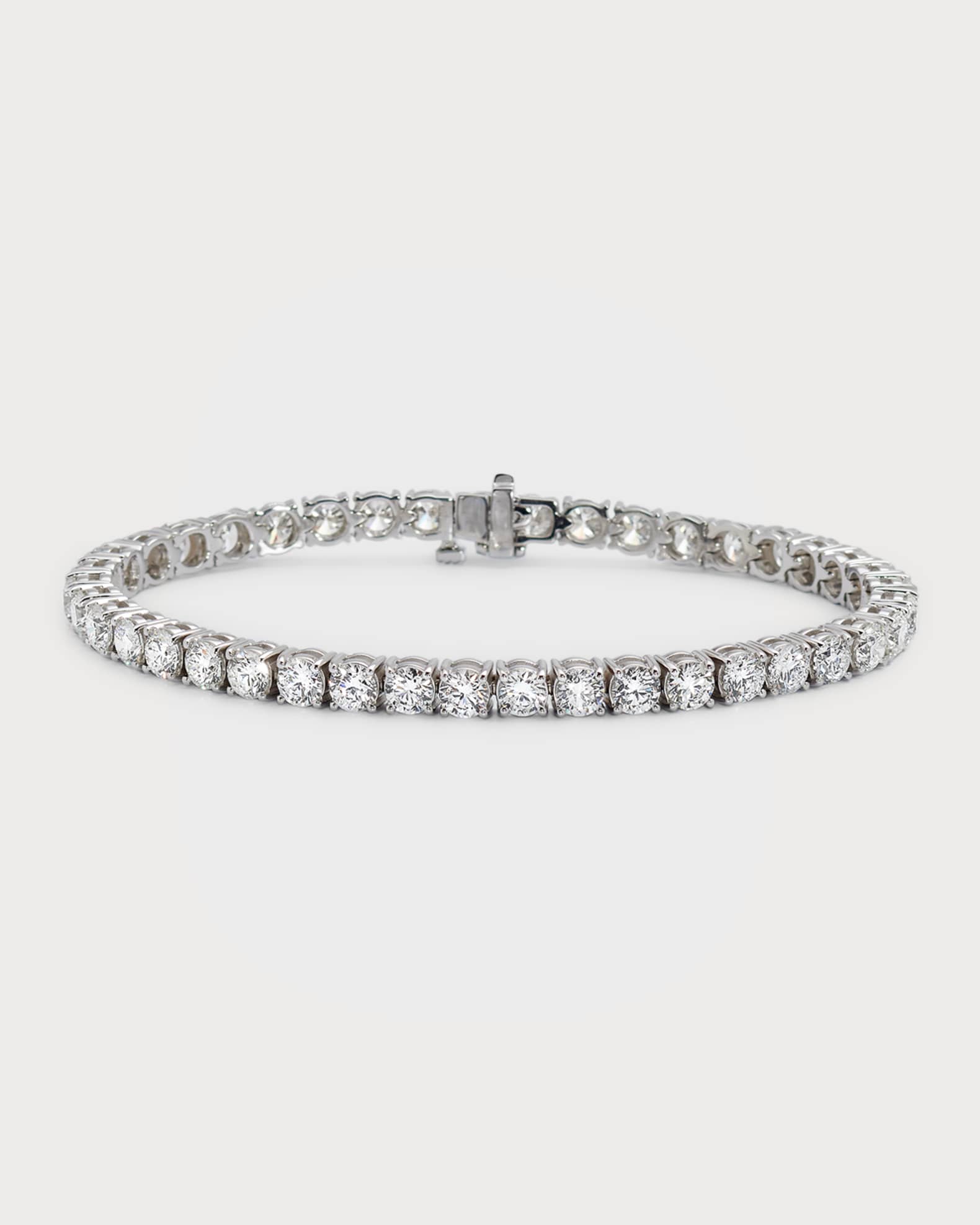 18K White Gold Diamond Bracelet,  7"L, 11.48tcw 0