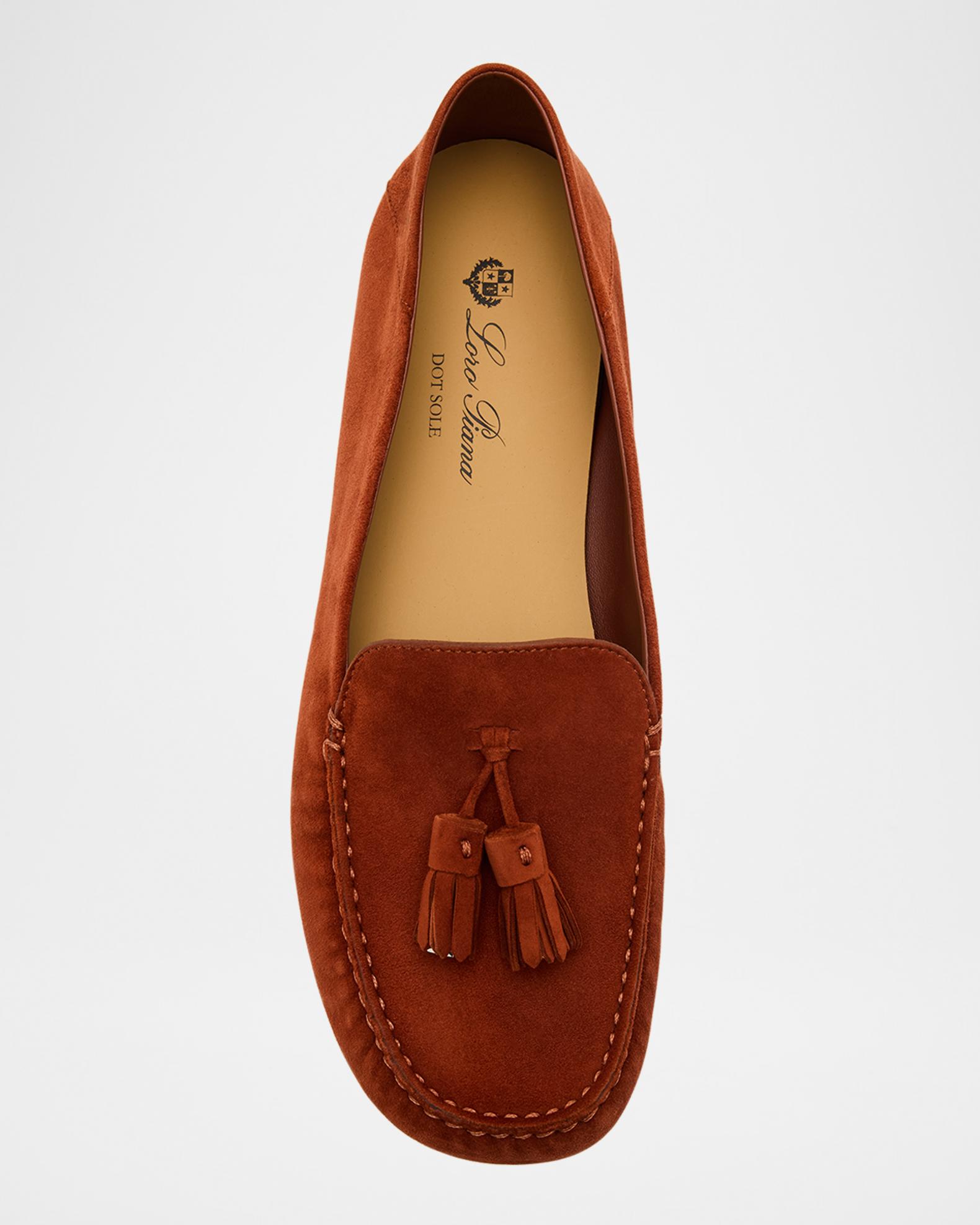 Loro Piana Brown Suede Loafers Loro Piana Suede Open Walk Loafers Size 40.5 EU main image 2