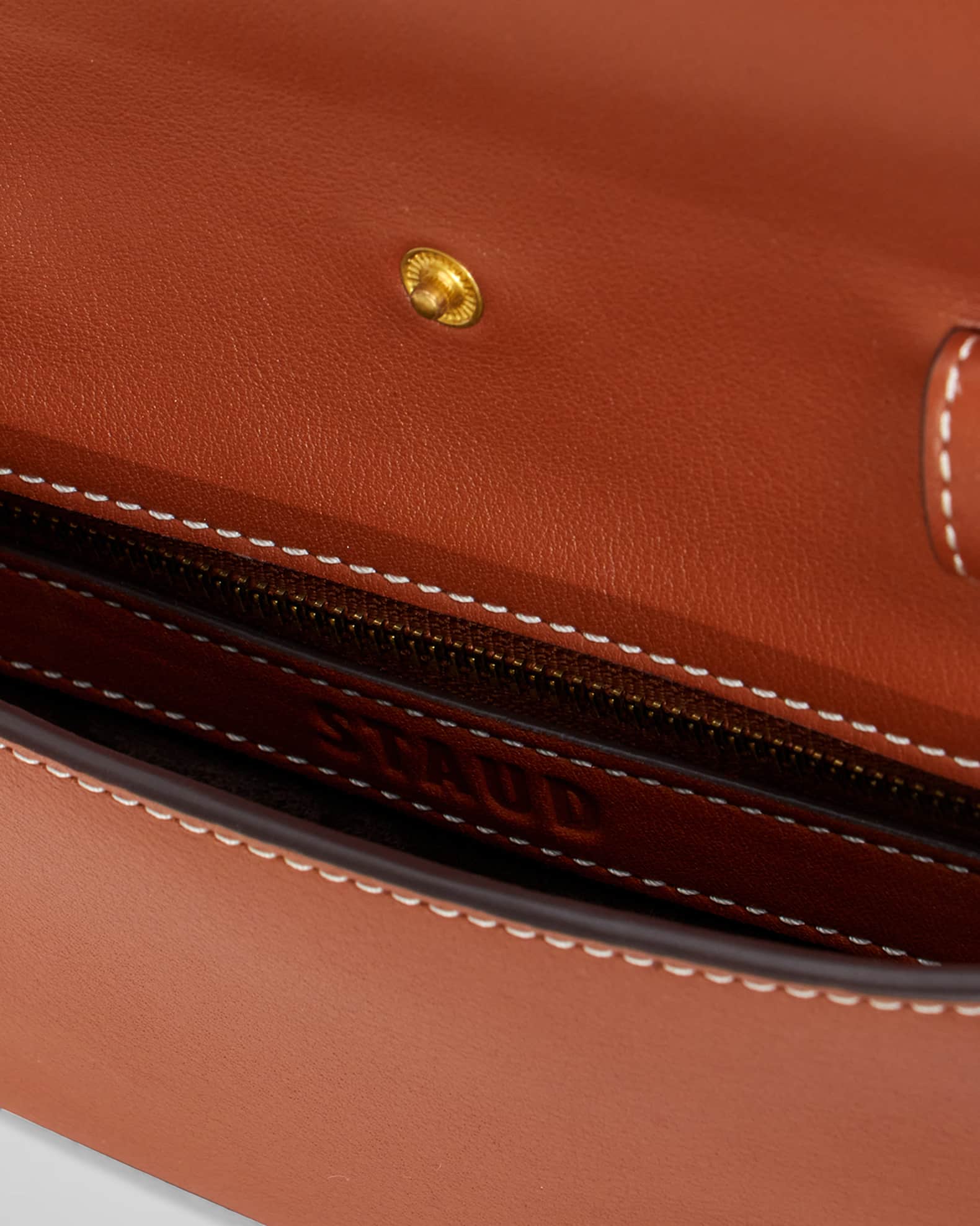 Staud Acute Flap Leather Crossbody Bag Neiman Marcus