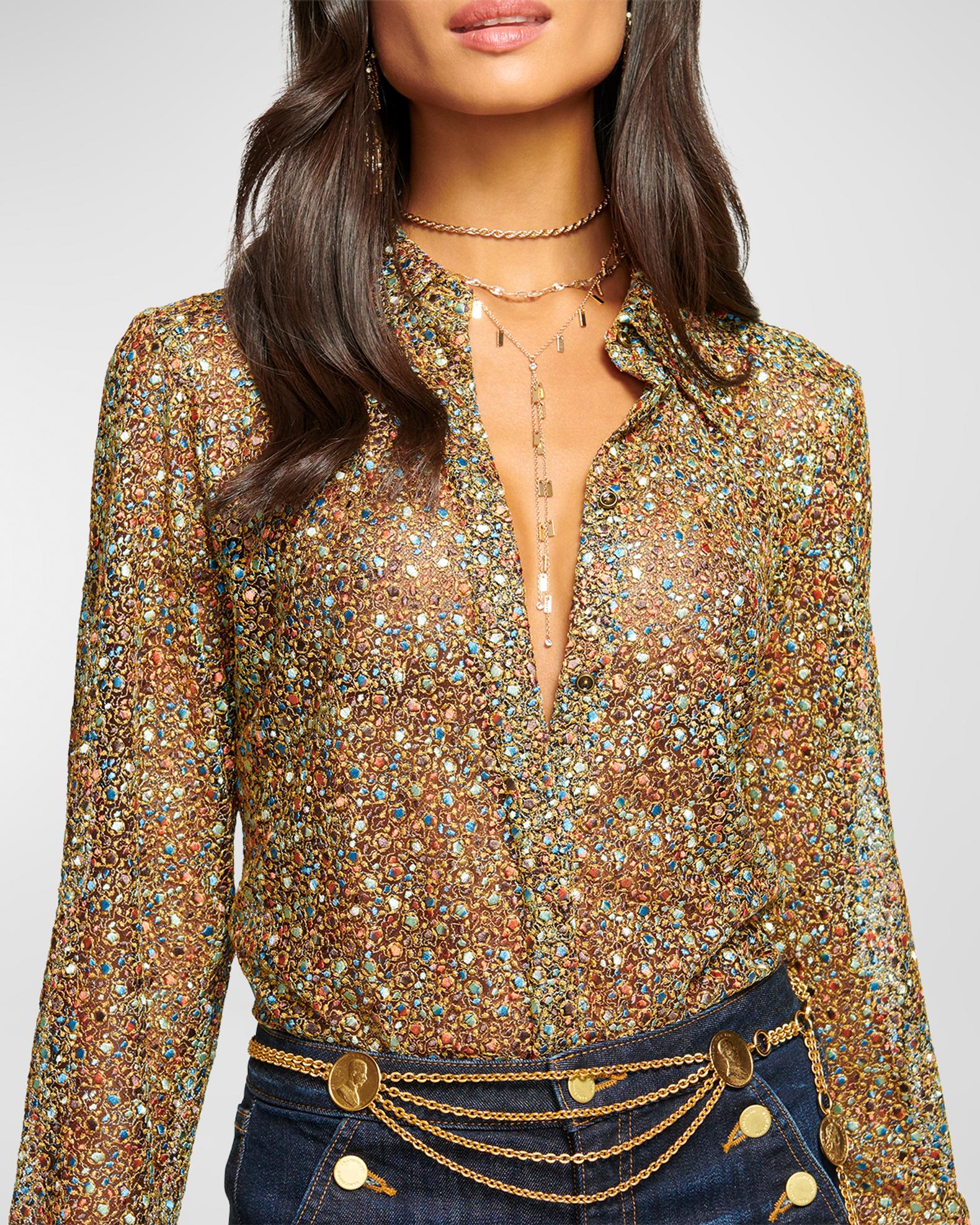Ramy Brook Tien Button-Front Shirt | Neiman Marcus