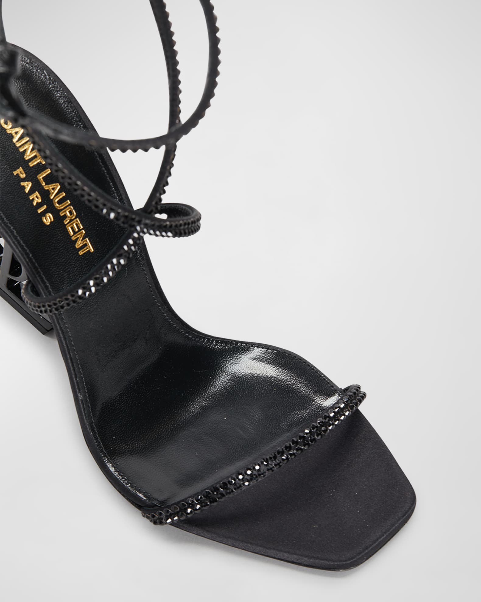 Saint Laurent Opyum YSL Strass Ankle-Strap Sandals | Neiman Saint Laurent Opyum YSL Strass Ankle-Strap Sandals | Neiman
