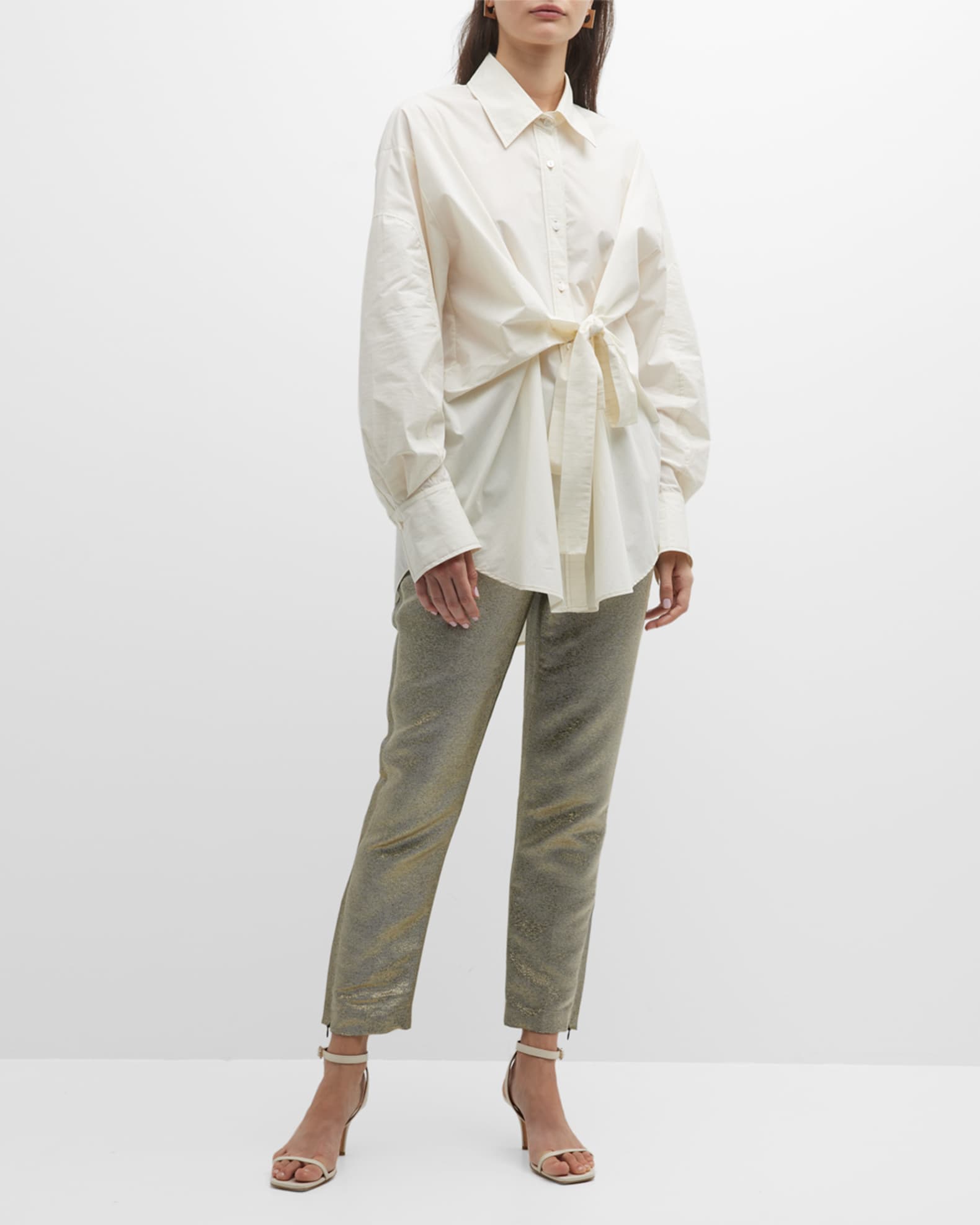 front tie button down shirt ms m's shop white l