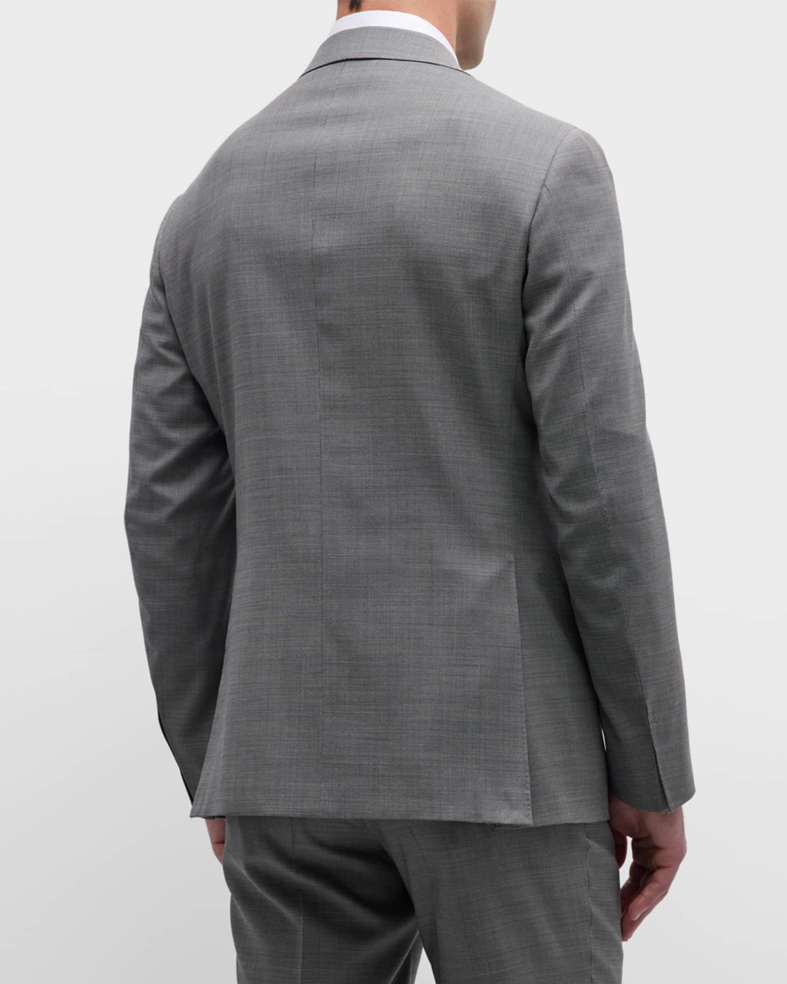 Canali Men's Micro-Geometric Wool Suit | Neiman Marcus
