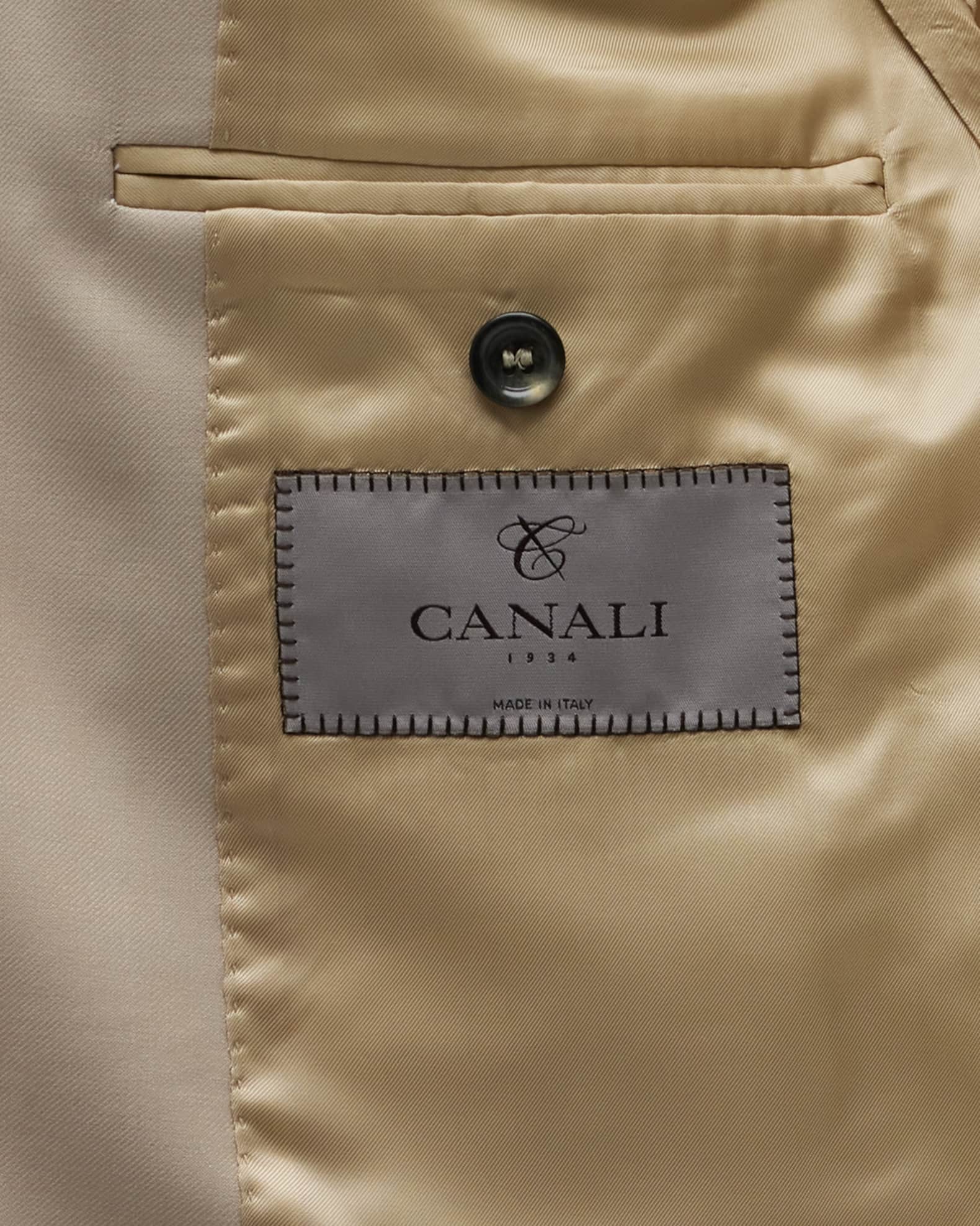 Canali Men's Solid Wool Twill Suit | Neiman Marcus