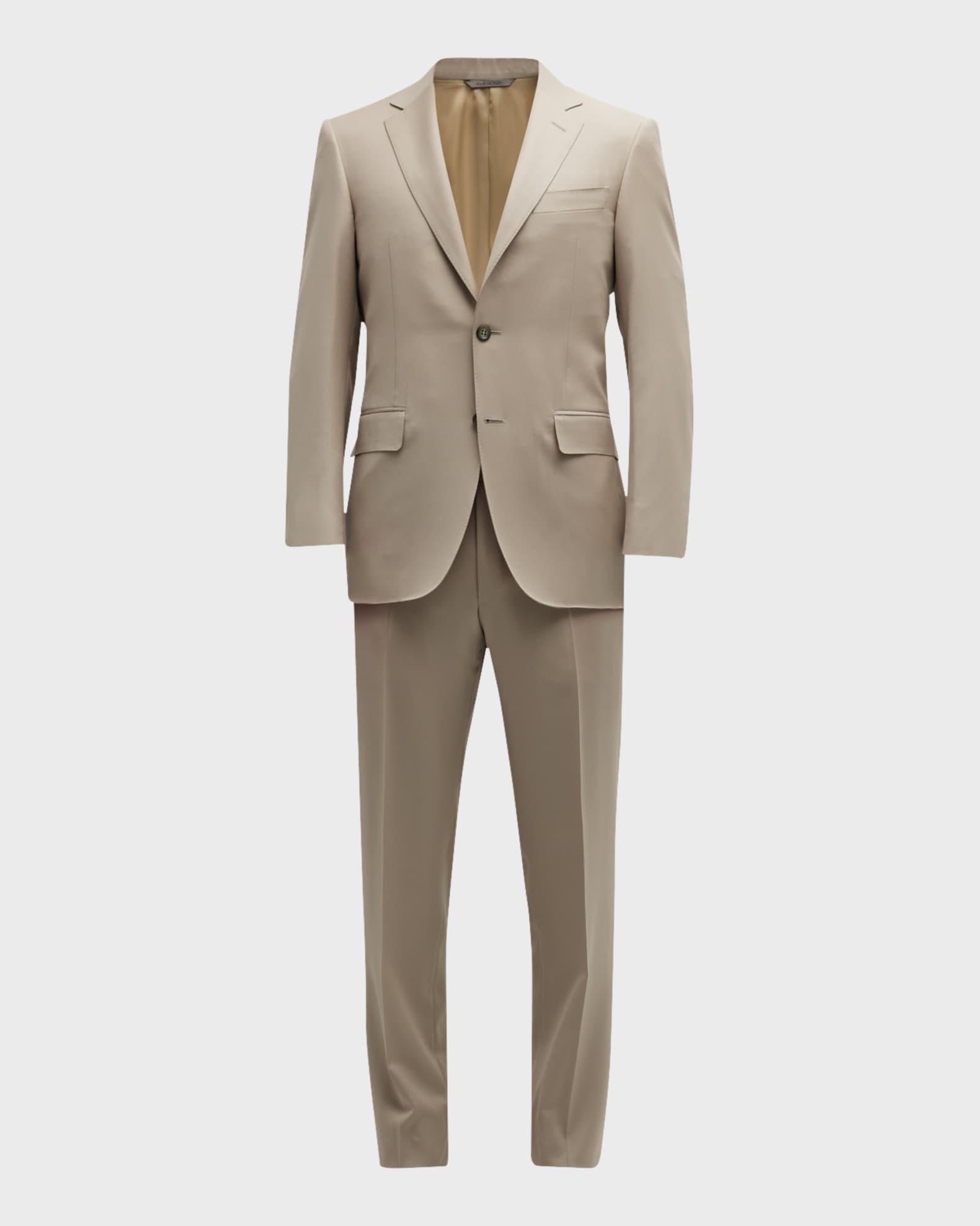 Canali Men s Solid Wool Twill Suit Neiman Marcus