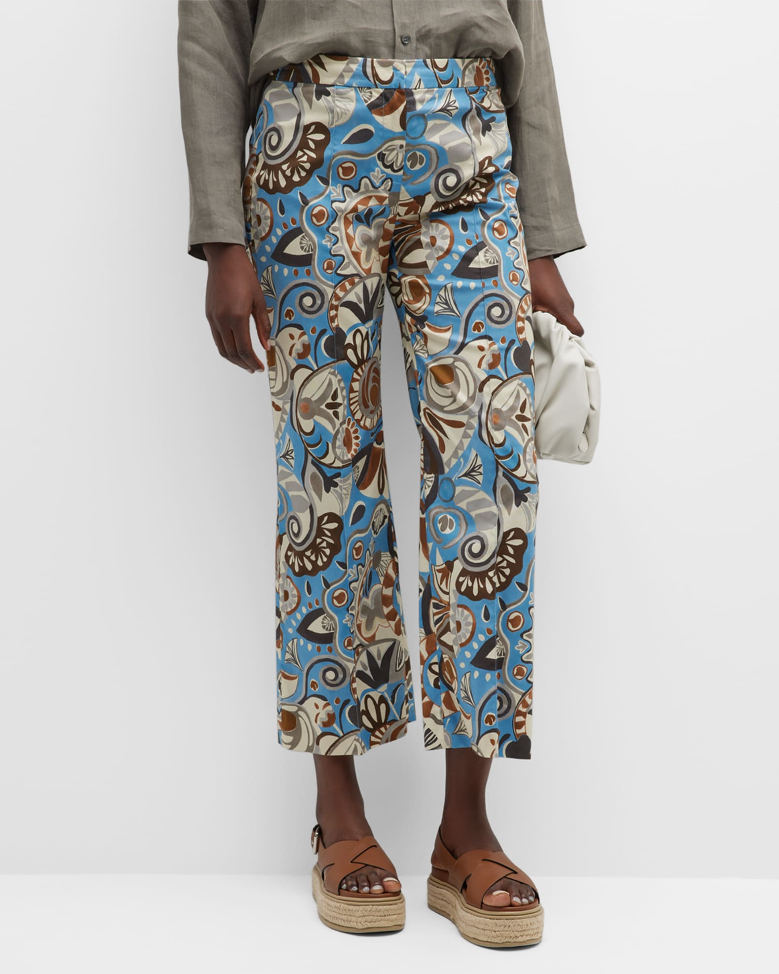 Max Mara Licia Paisley Print Pants | Neiman Marcus