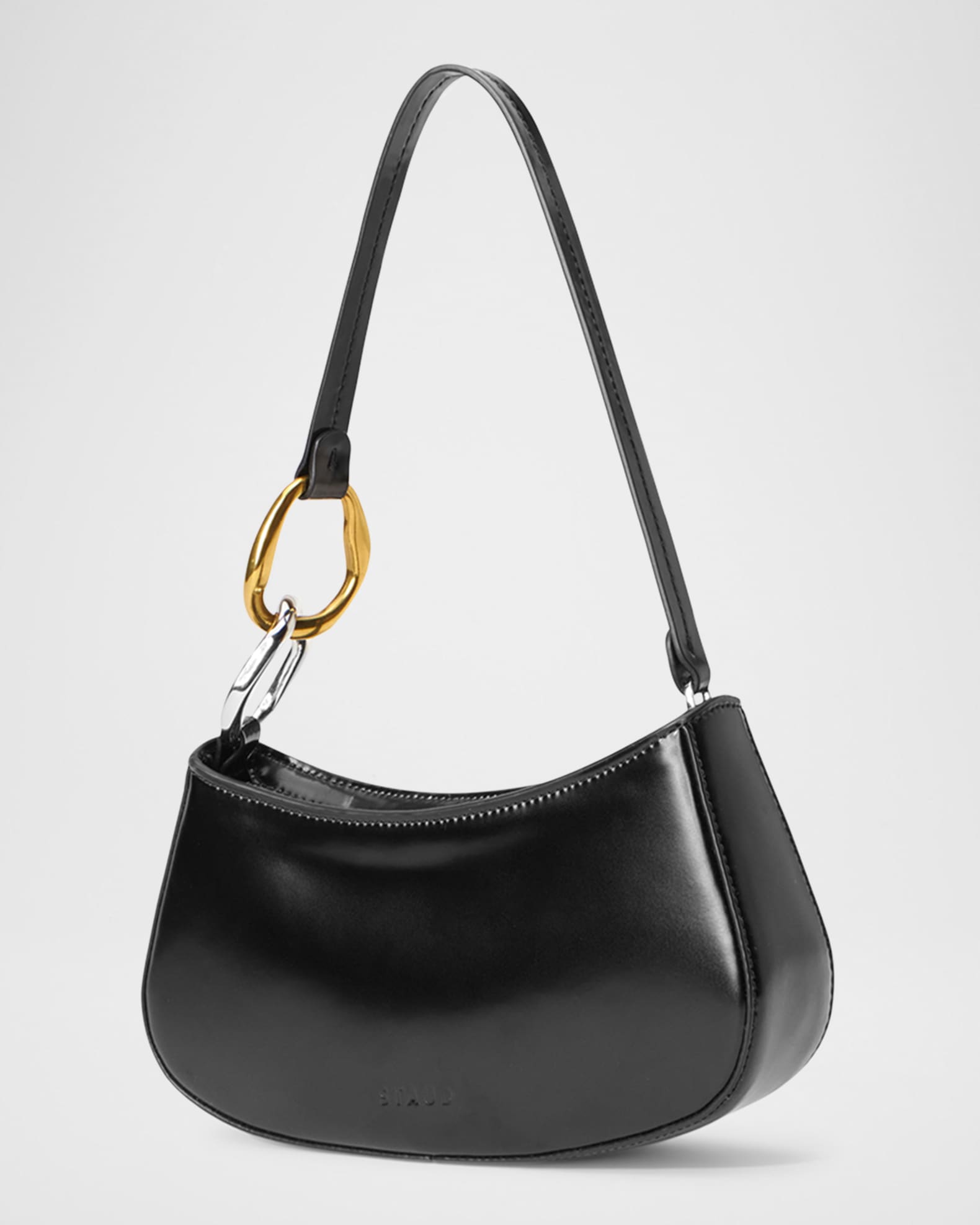 STAUD Ollie Zip Leather Shoulder Bag | Neiman Marcus