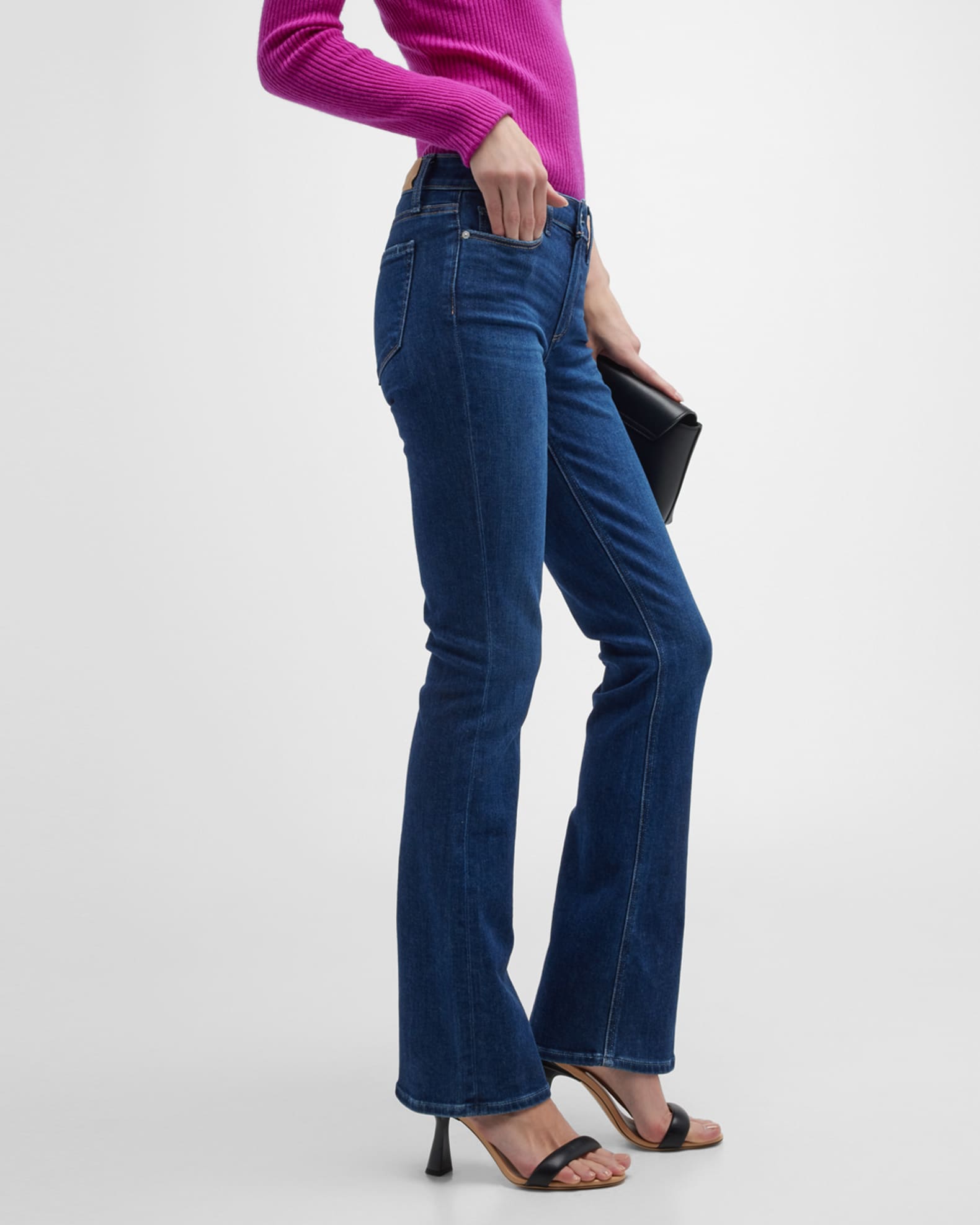 PAIGE Manhattan LowRise Bootcut Jeans Neiman Marcus