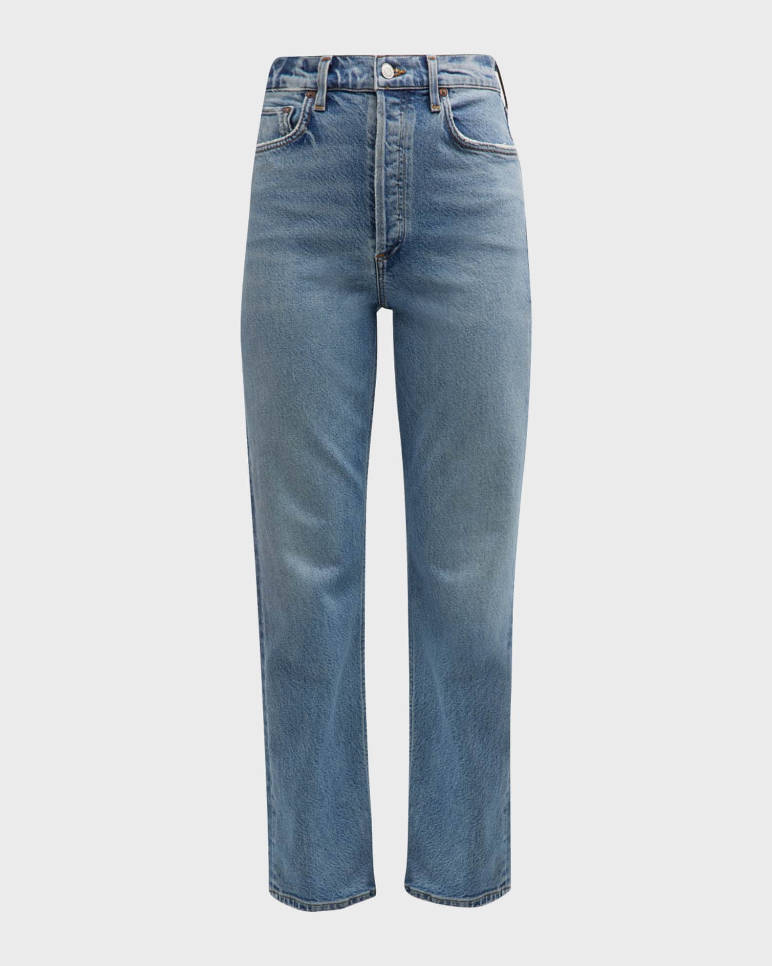 AGOLDE Stovepipe High Rise Straight Jeans Neiman Marcus