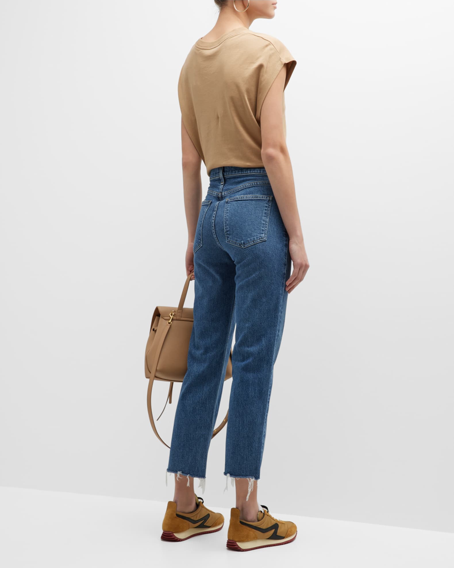 AGOLDE Kye High Rise Straight Cropped Jeans | Neiman Marcus