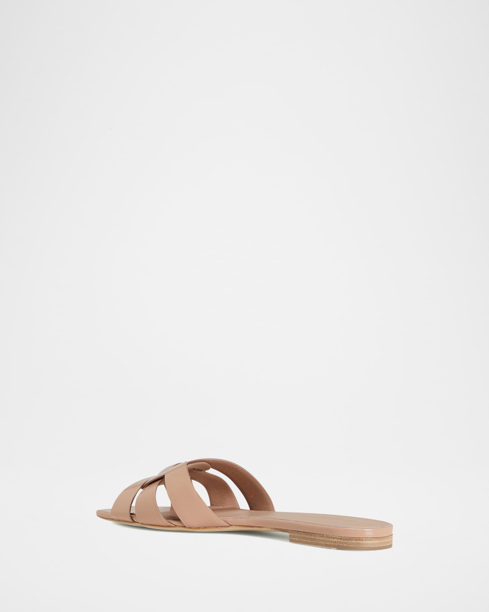 サンダル・ミュール SAINT LAURENT NU PIEDS FLAT SANDALS Saint Laurent Nu Pieds Woven Patent Flat Sandals | Neiman Marcus