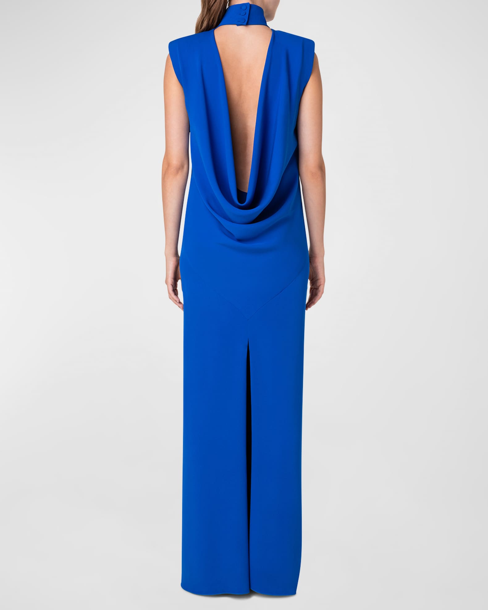 Akris Silk Column Gown with Back Decollete | Neiman Marcus