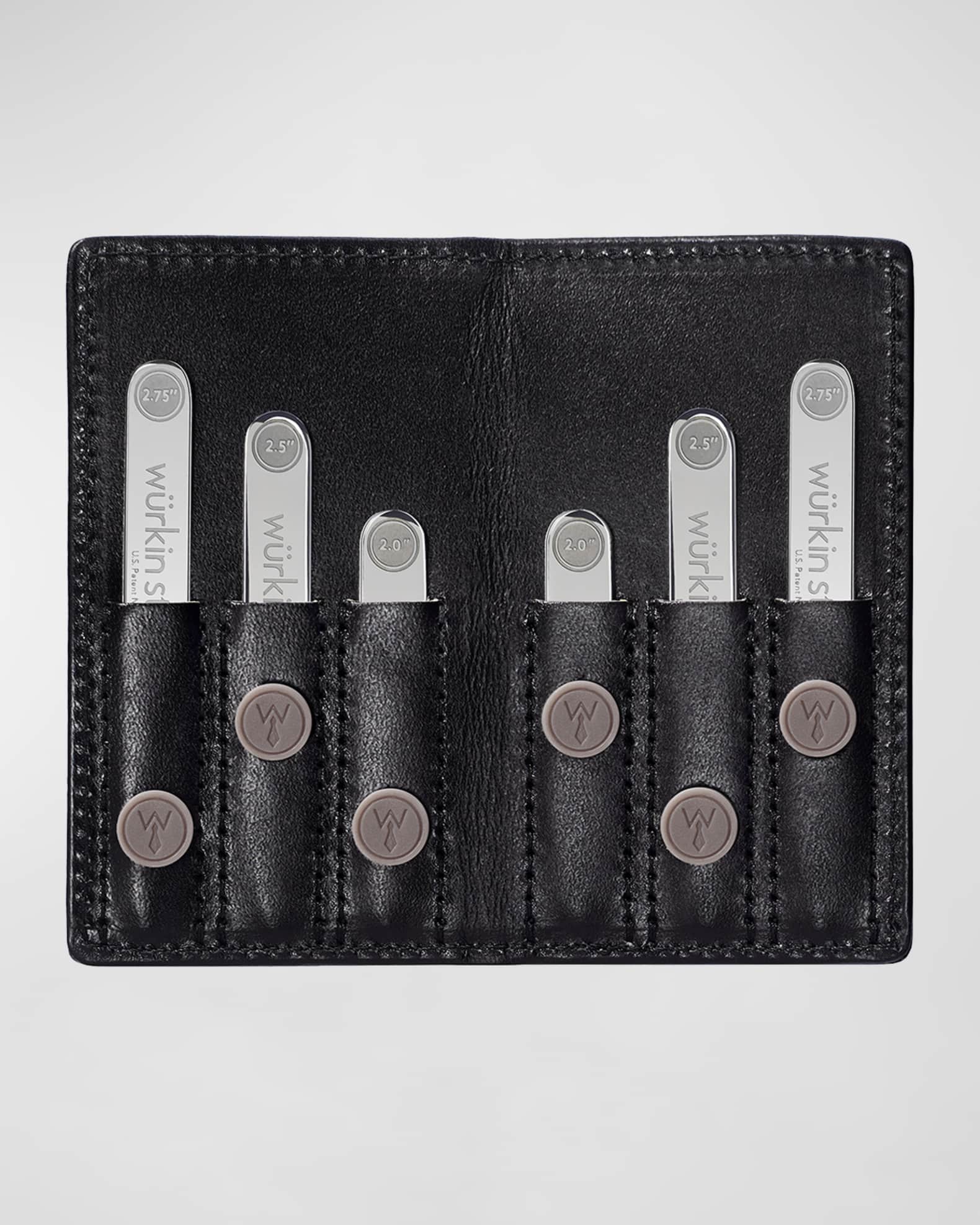 Wurkin Stiffs Men's Assorted Collar Stay Leather Travel Set