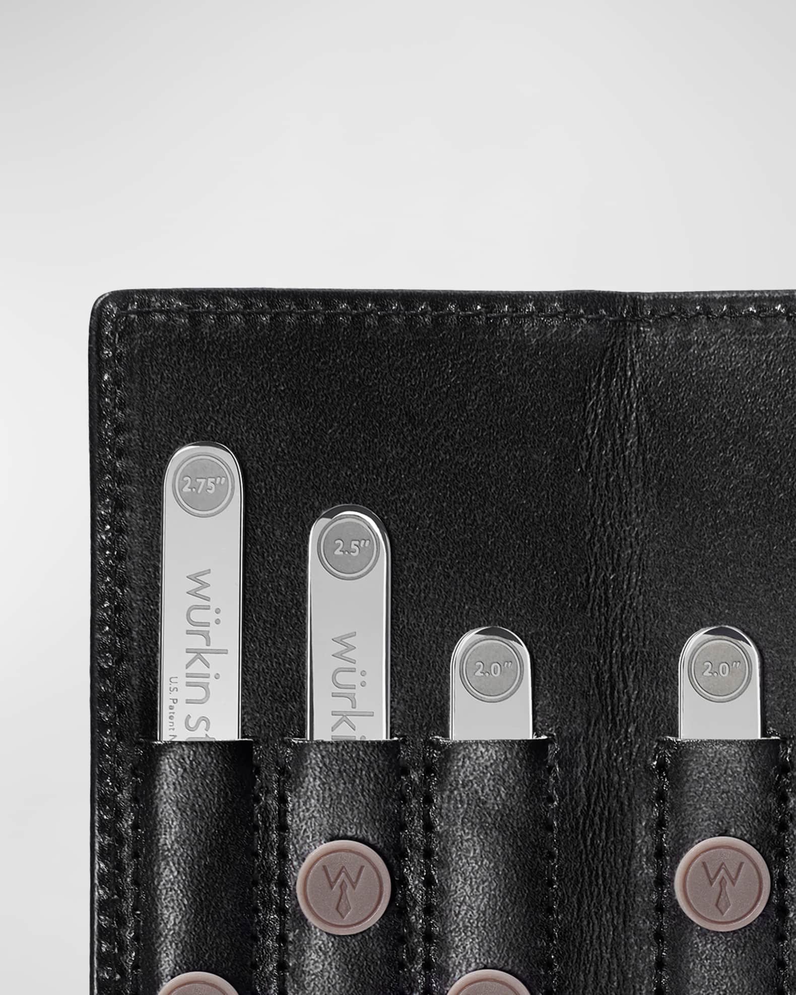 Wurkin Stiffs Men's Assorted Collar Stay Leather Travel Set